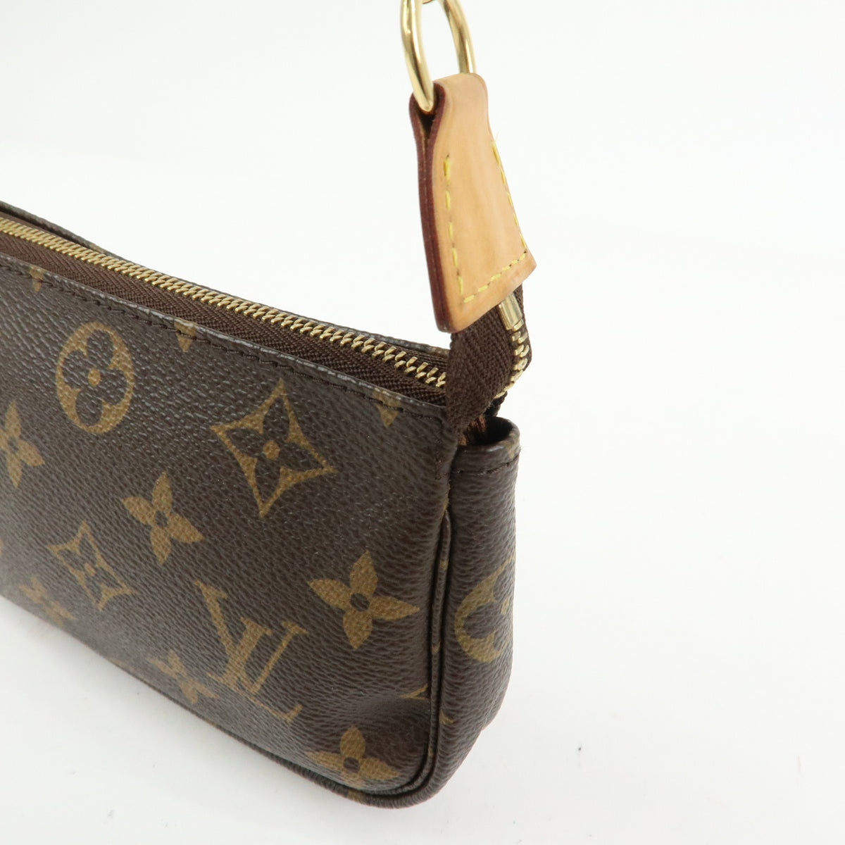Louis Vuitton Monogram Mini Pochette Accessoires Hand Bag Brown M58009