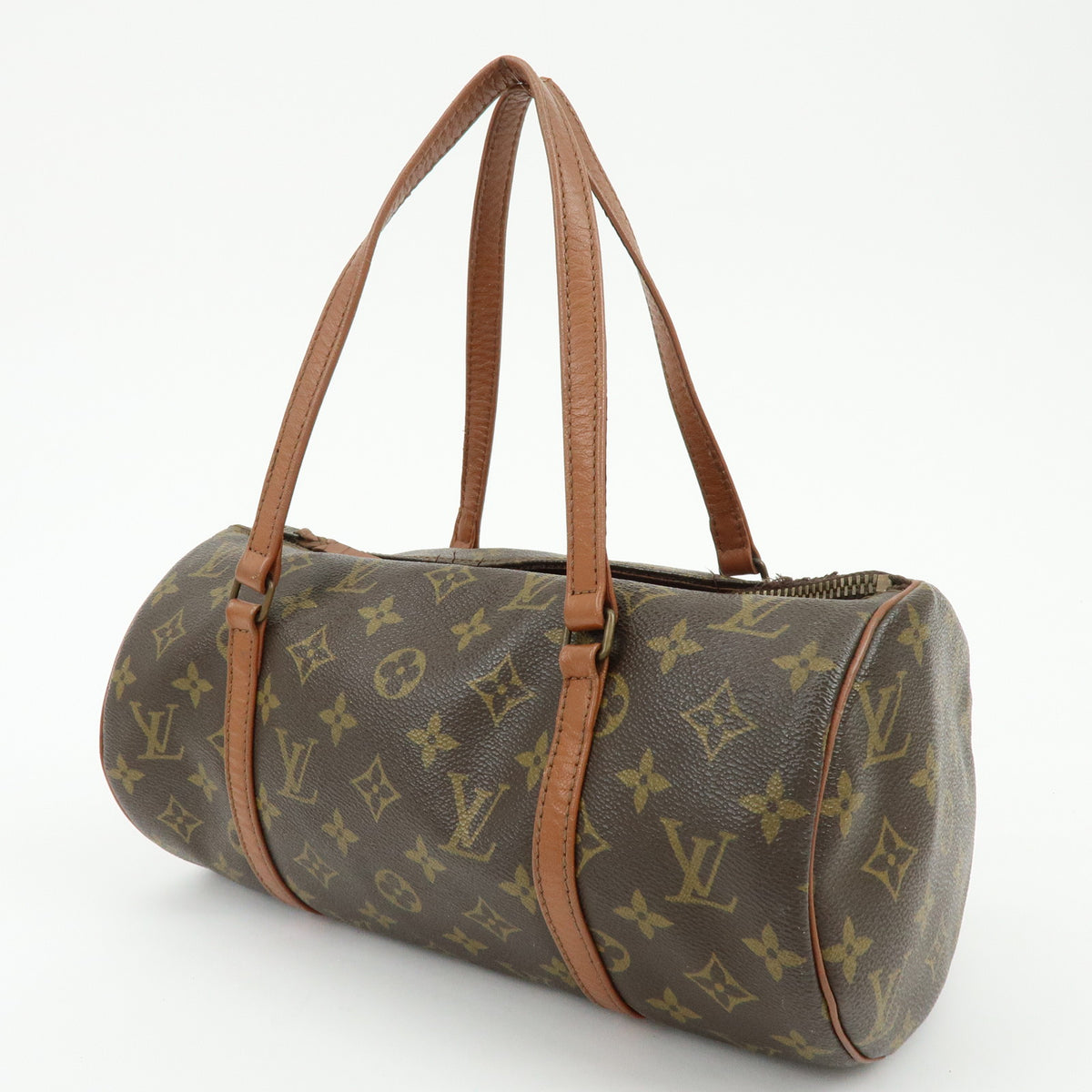 Louis Vuitton Monogram Papillon 30 Hand Bag Brown M51365