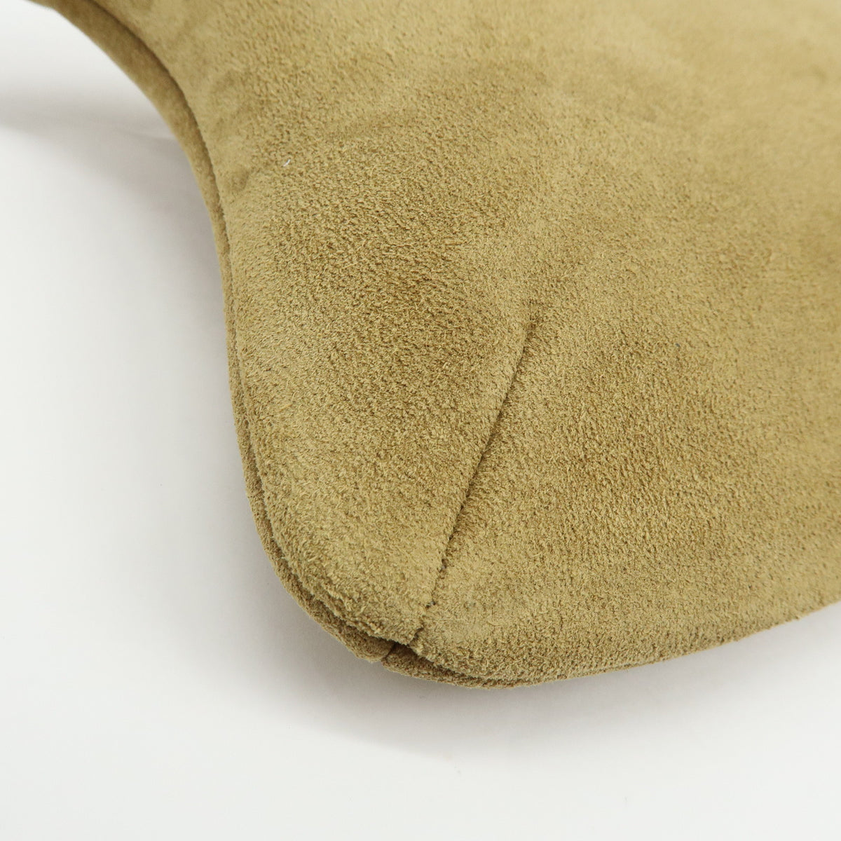 LOEWE Anagram Suede Accessory Pouch Makeup Bag Pouch Beige Gold