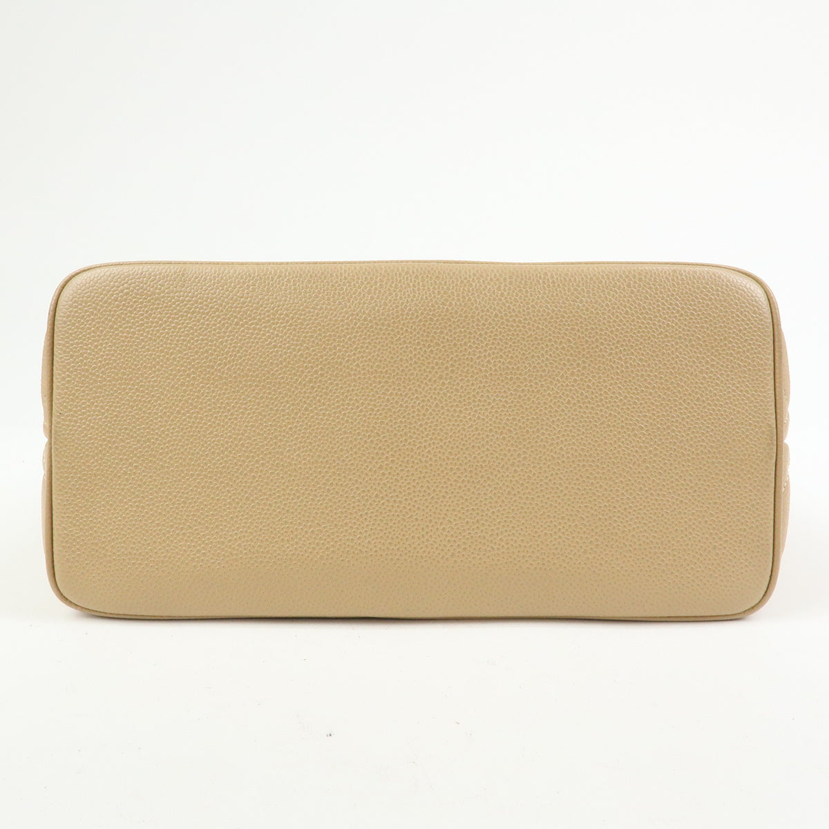CHANEL Matelasse COCO Mark Caviarskin Medallion Tote Bag Beige A01804