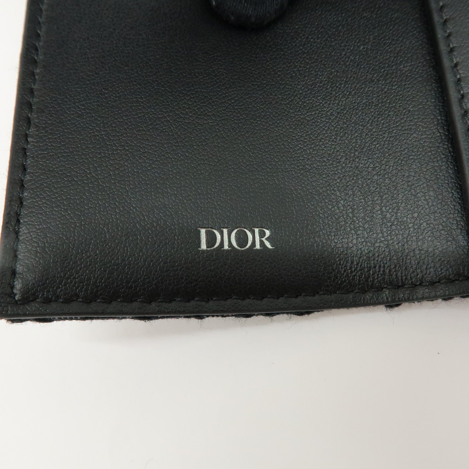 Christian Dior Oblique Canvas Leather 6 Rings Key Case Black