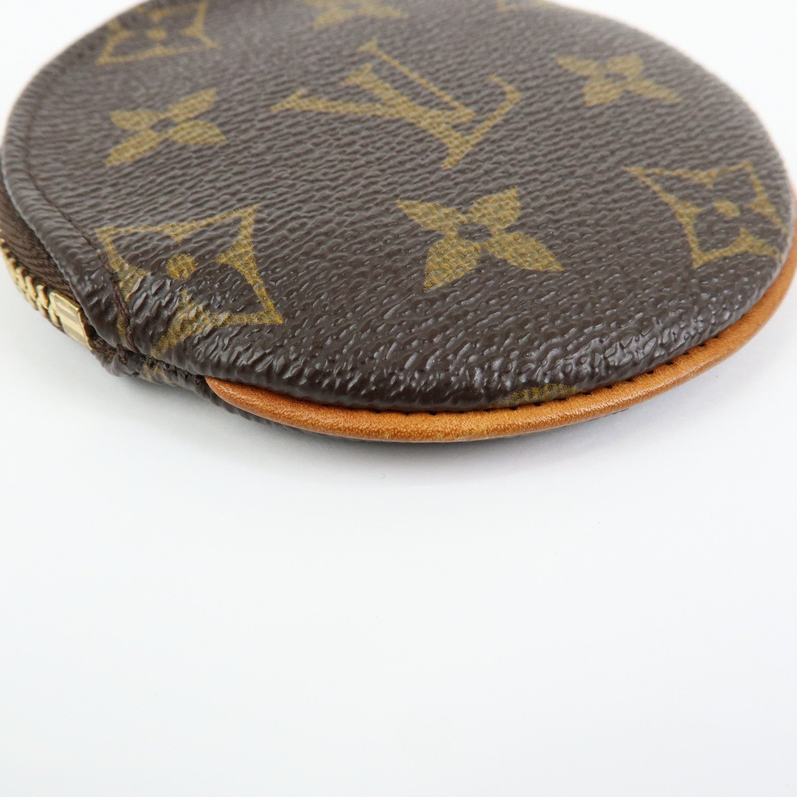 Louis Vuitton Monogram Porte Monnaie Rond Coin Case Brown M61926
