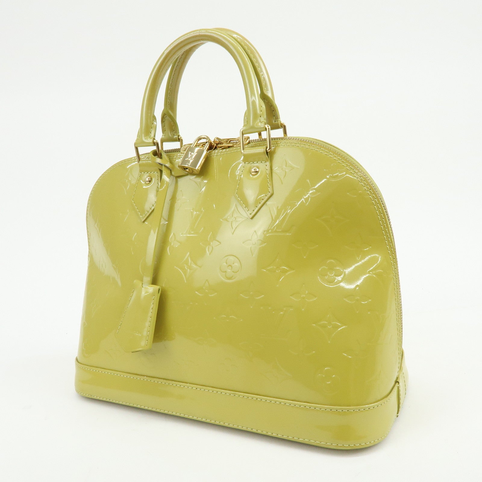 Louis Vuitton Monogram Vernis Alma PM Hand Bag Vert Impression M91615