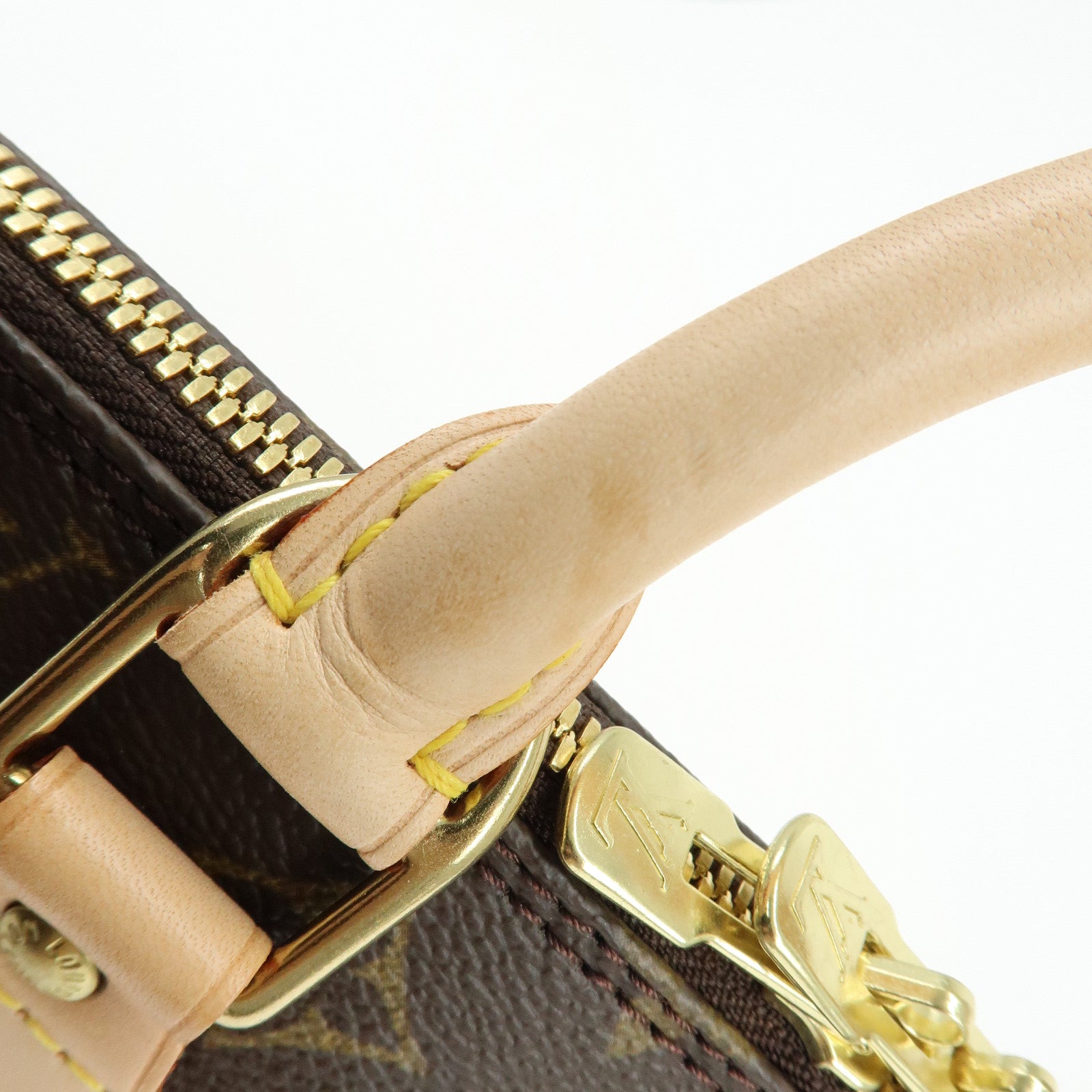 Louis Vuitton Monogram Alma PM Canvas Leather Hand Bag Brown M51130