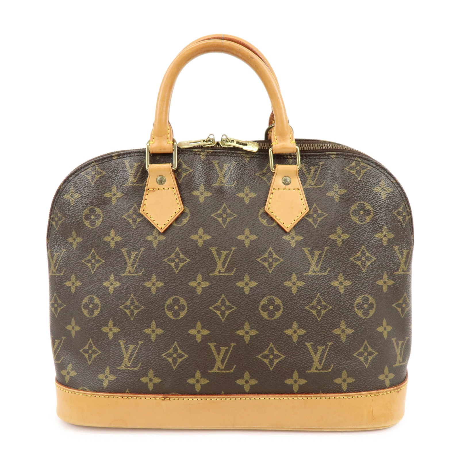 Louis Vuitton Monogram Alma Hand Bag Brown Brown M51130