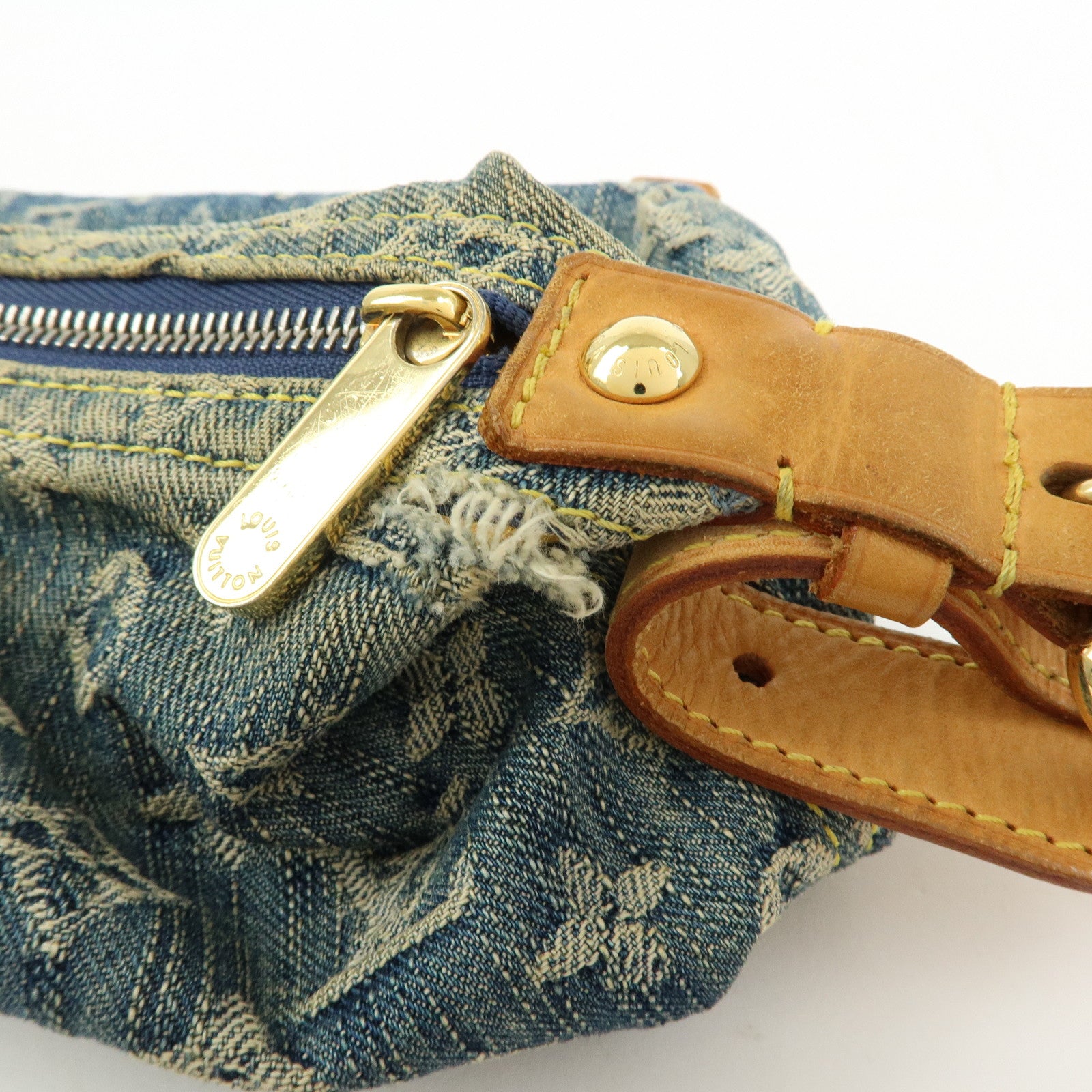 Louis Vuitton Monogram Denim Baggy PM 2Way Bag Shoulder Bag M95049