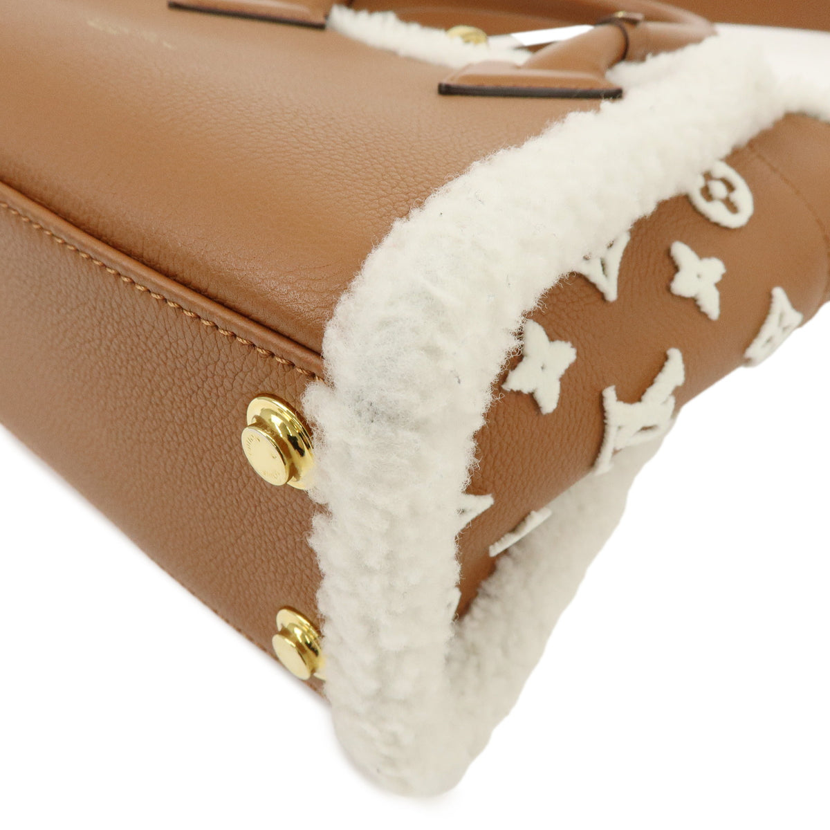Louis Vuitton Monogram Tuffetage OnMySide PM Shearling 2Way Bag M58918
