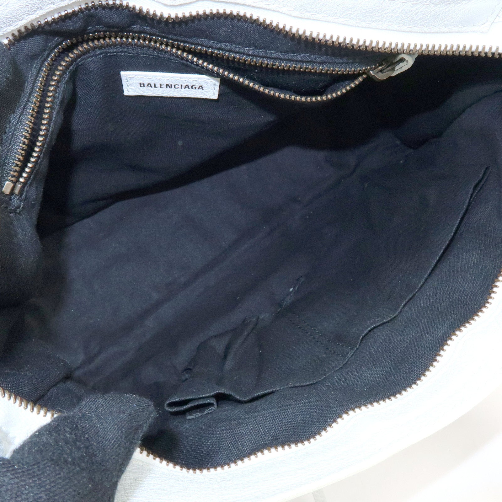BALENCIAGA City Graphiti Classic Leather 2Way Bag Hand Bag White 431621
