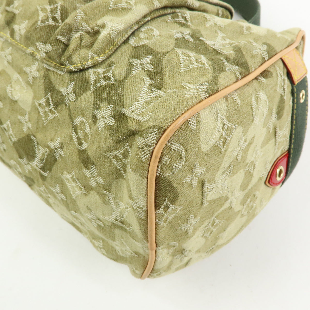 Louis Vuitton Monogramouflage Lys Denim Leather Boston Bag Green M95771