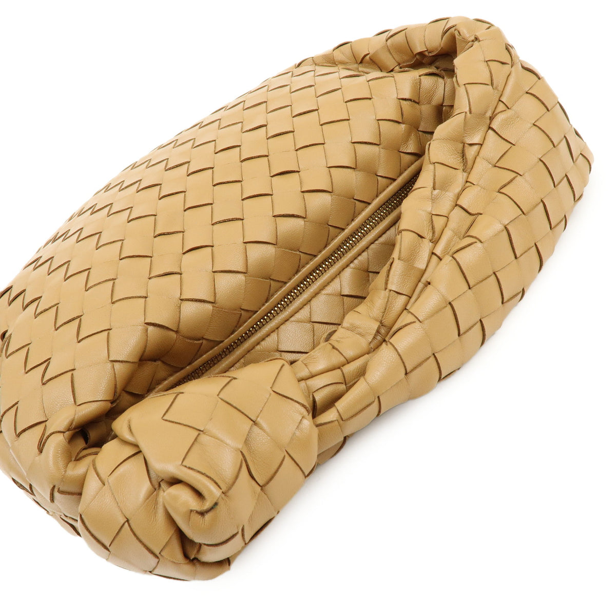 BOTTEGA VENETA Jodie Medium Intrecciato Leather Shoulder Bag Camel