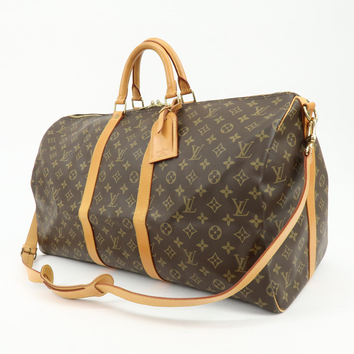 Louis Vuitton Monogram Keep All Bandouliere 55 Boston Bag M41414
