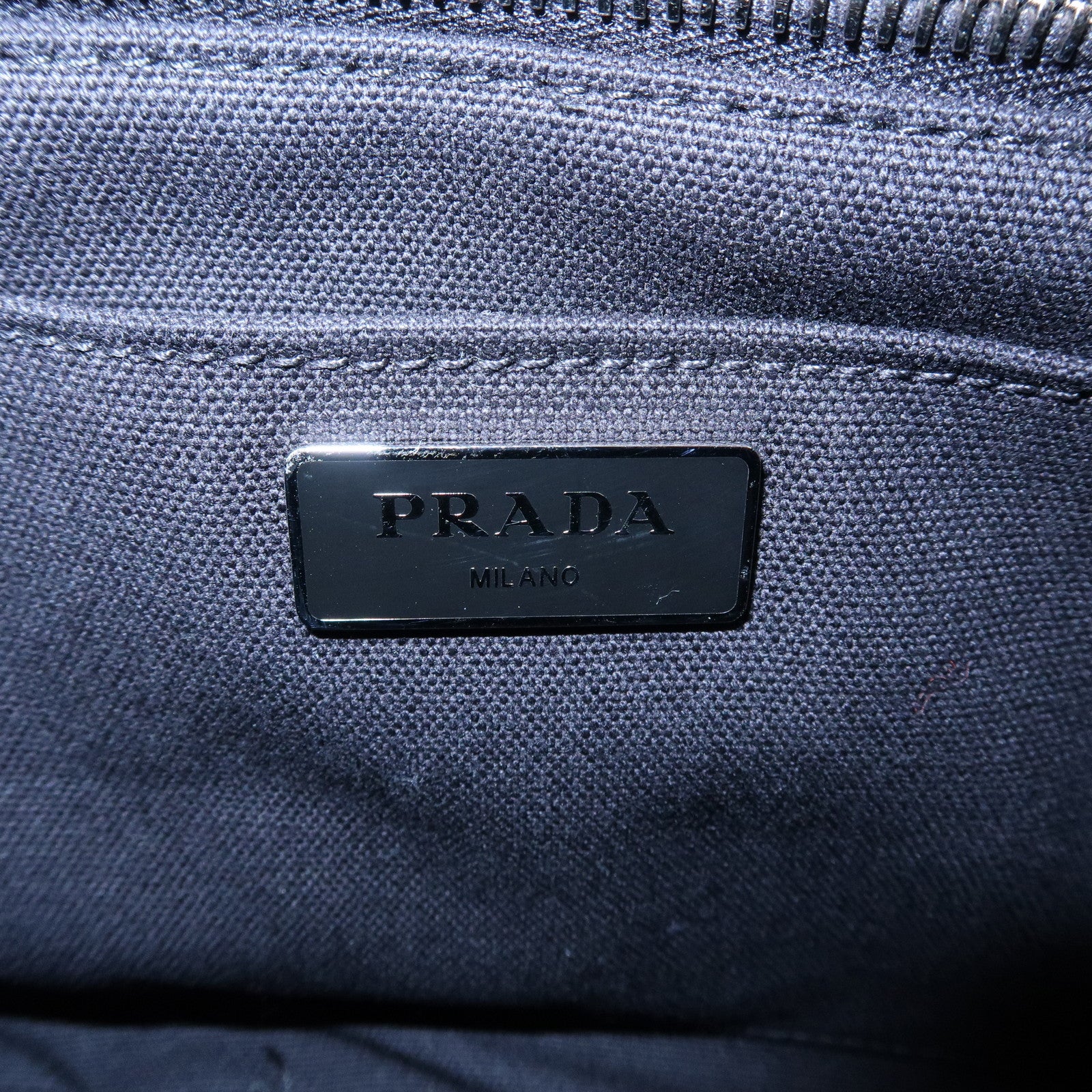 PRADA Triangle Logo Canapa Raffia Pon Pon 2Way Shoulder Tote Bag Black