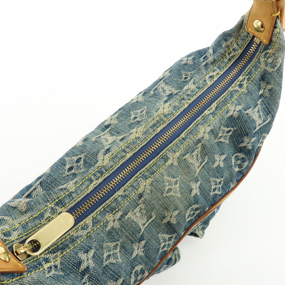 Louis Vuitton Monogram Denim Baggy GM Shoulder Bag Blue M95048