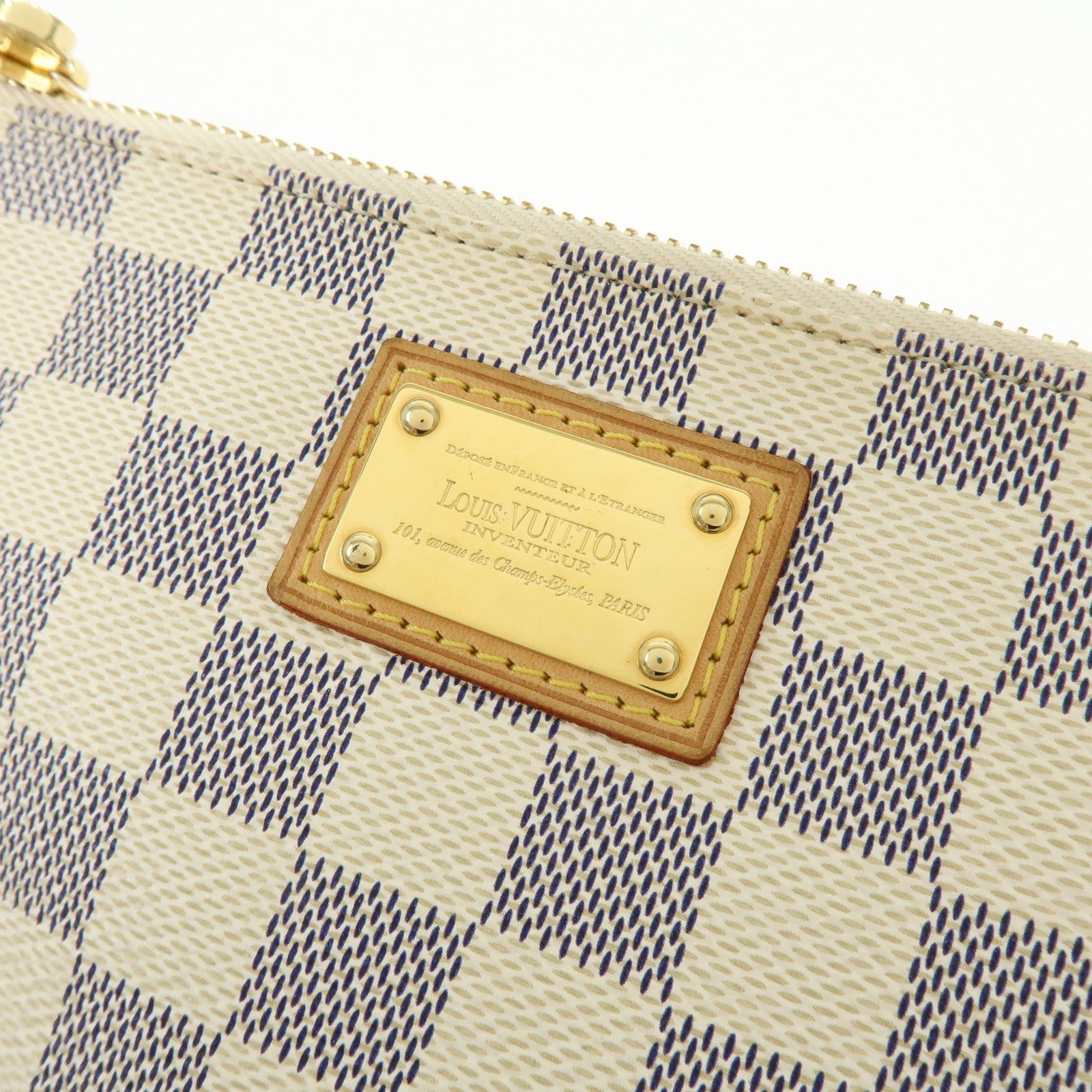 Louis Vuitton Damier Azur Pochette Milla MM Mini Accesory Pouch N60027