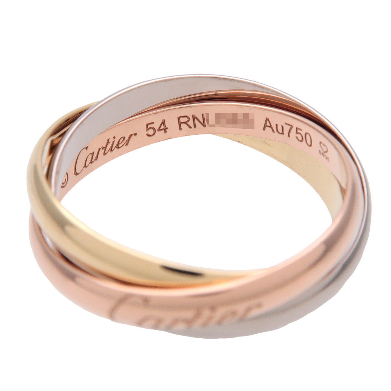Cartier Trinity Ring SM K18 750YG/WG/PG #54 US7 EU54 HK15