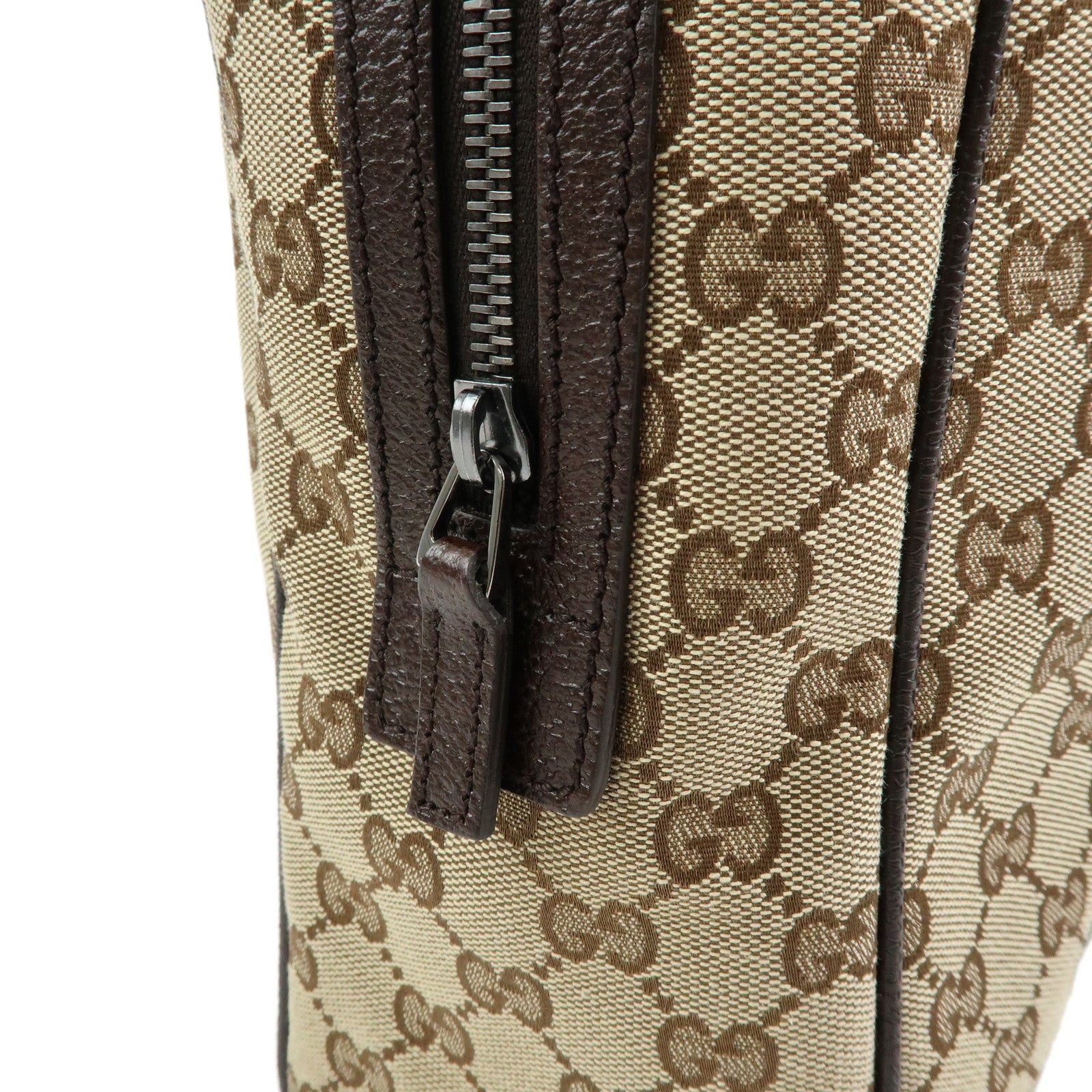 GUCCI Sherry GG Canvas Business Bag Hand Bag Brown 189753