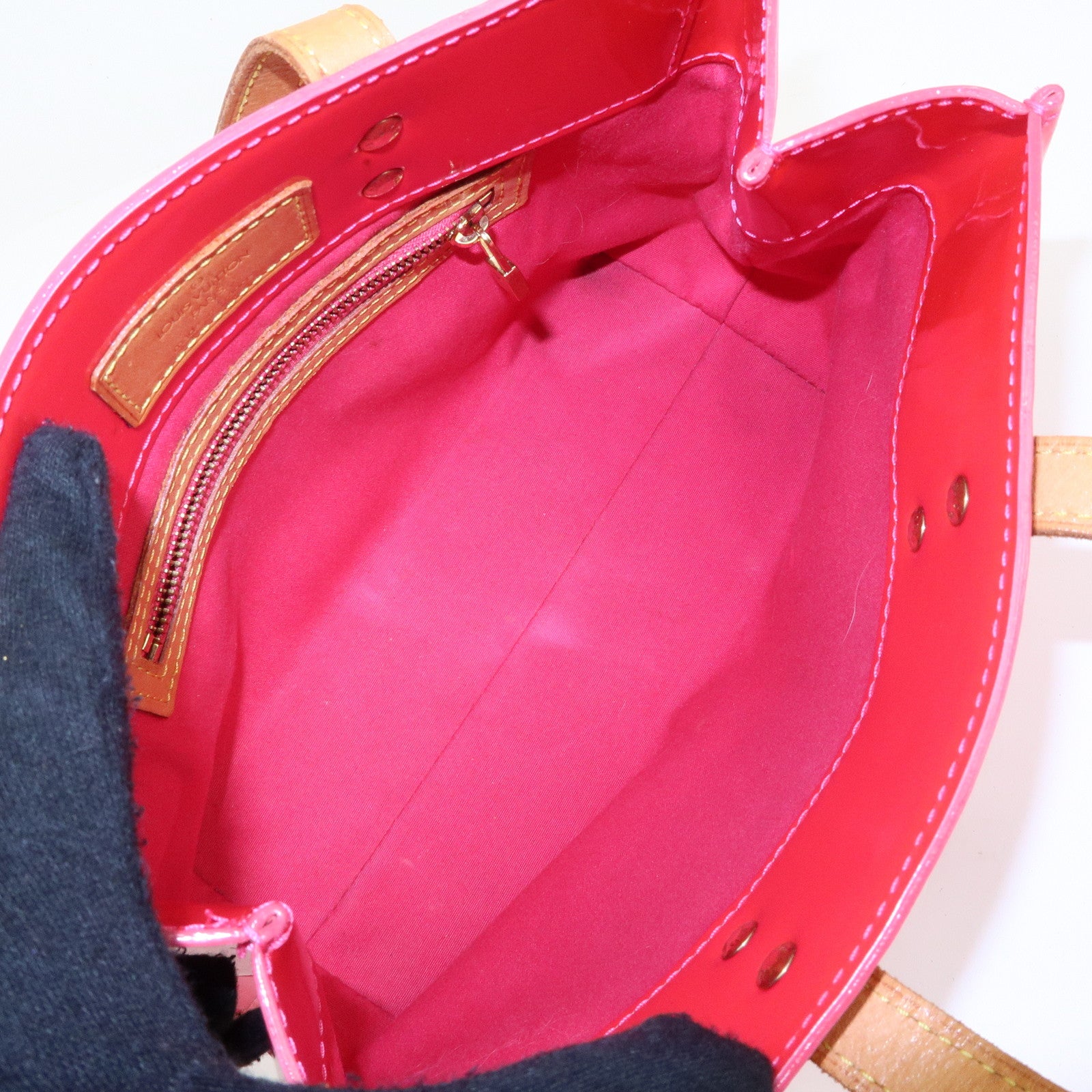 Louis Vuitton Monogram Vernis Lead PM Hand Bag Pink M91221