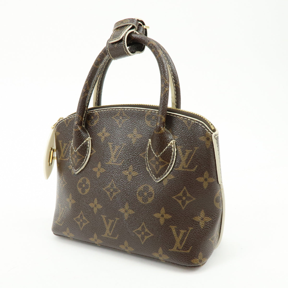 Louis Vuitton Monogram Shiny Lockit BB Mini Hand Bag  Brown M40599