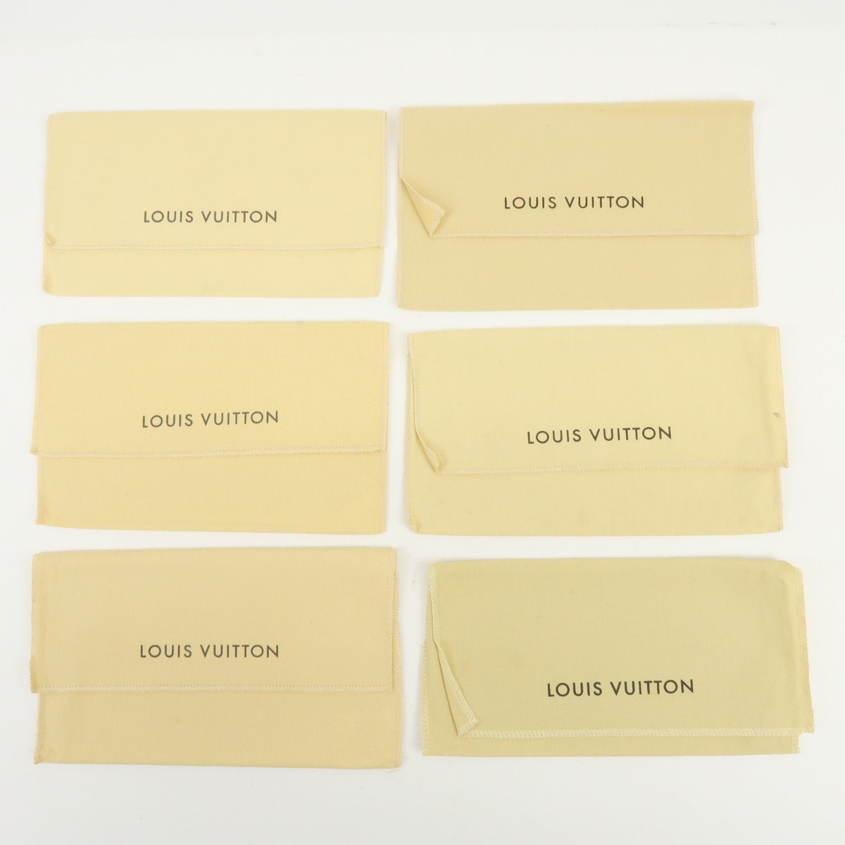Louis Vuitton Lot of 25 Dust Bag Storage Bag Flap Style Beige