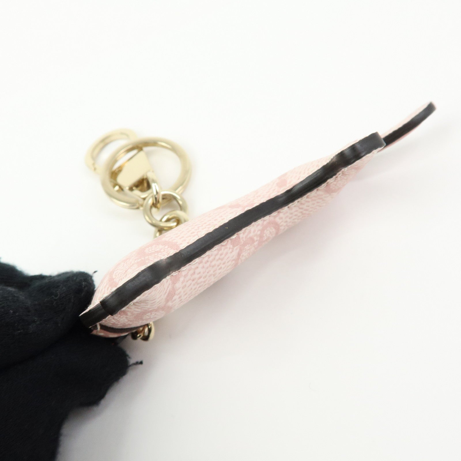 GUCCI Interlocking G Dog GG Supreme Leather Bag Charm Key Chain