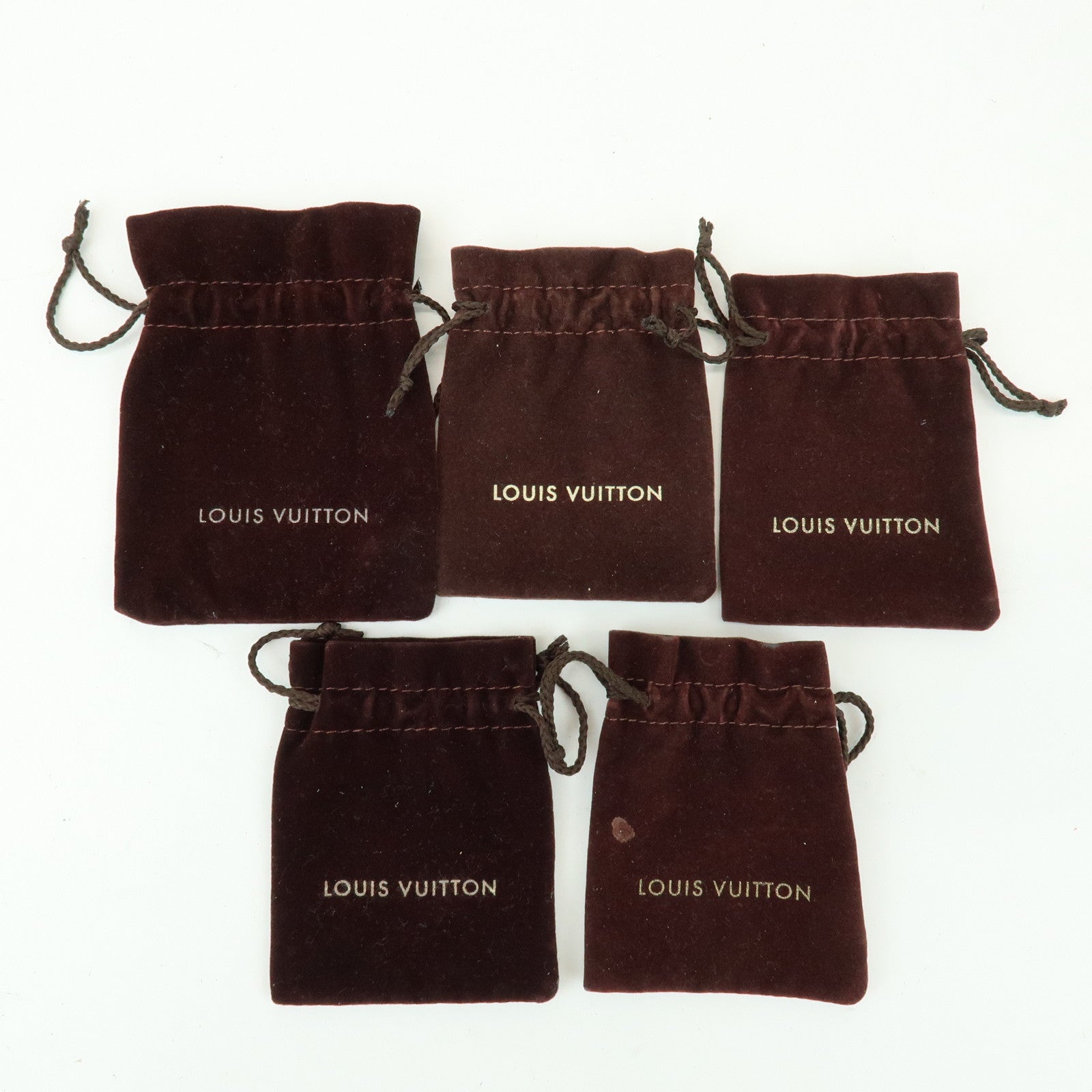 Loiuis Vuitton Set Of  32 Dust Bag Drawstring Style Beige Brown