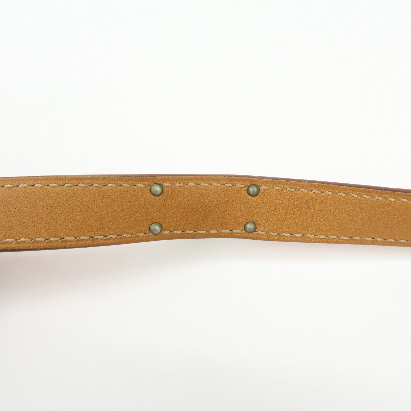 HERMES Kelly Double Tour Leather Bangle Bracelet ☐P Stamped Orange