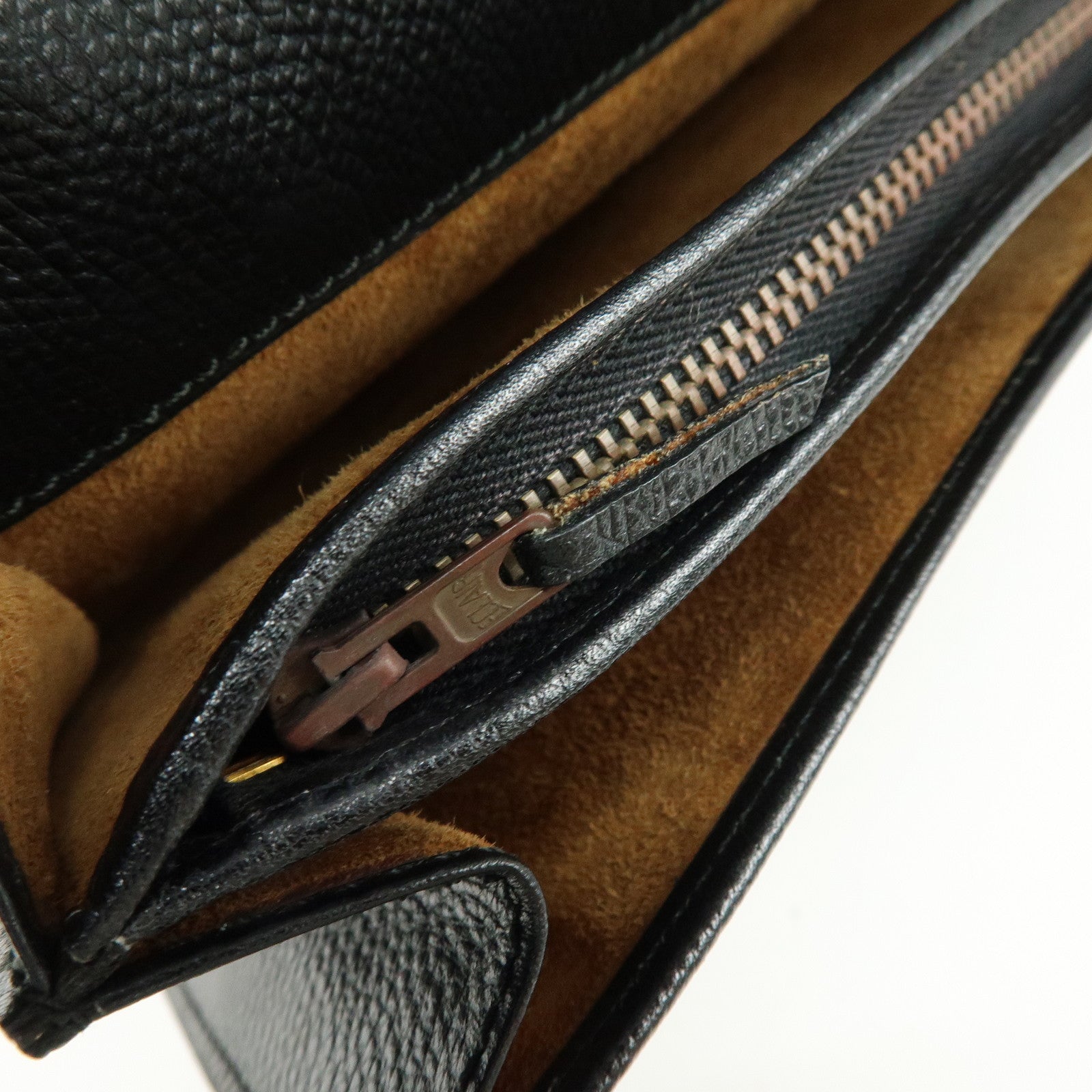 DELVAUX Leather Shoulder Bag Hand Bag Black