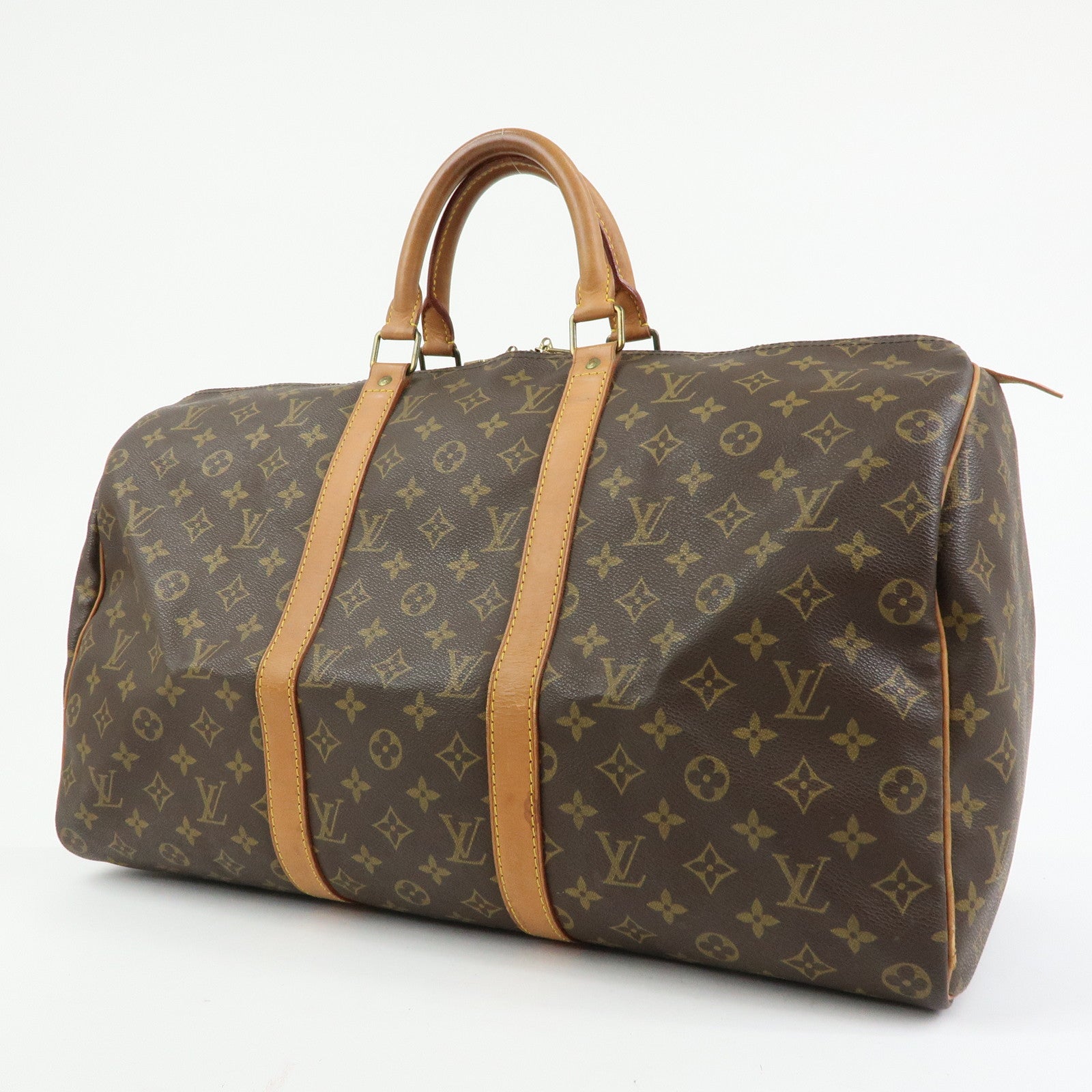 Louis Vuitton Monogram Keep All 50 Boston Bag Brown M41426