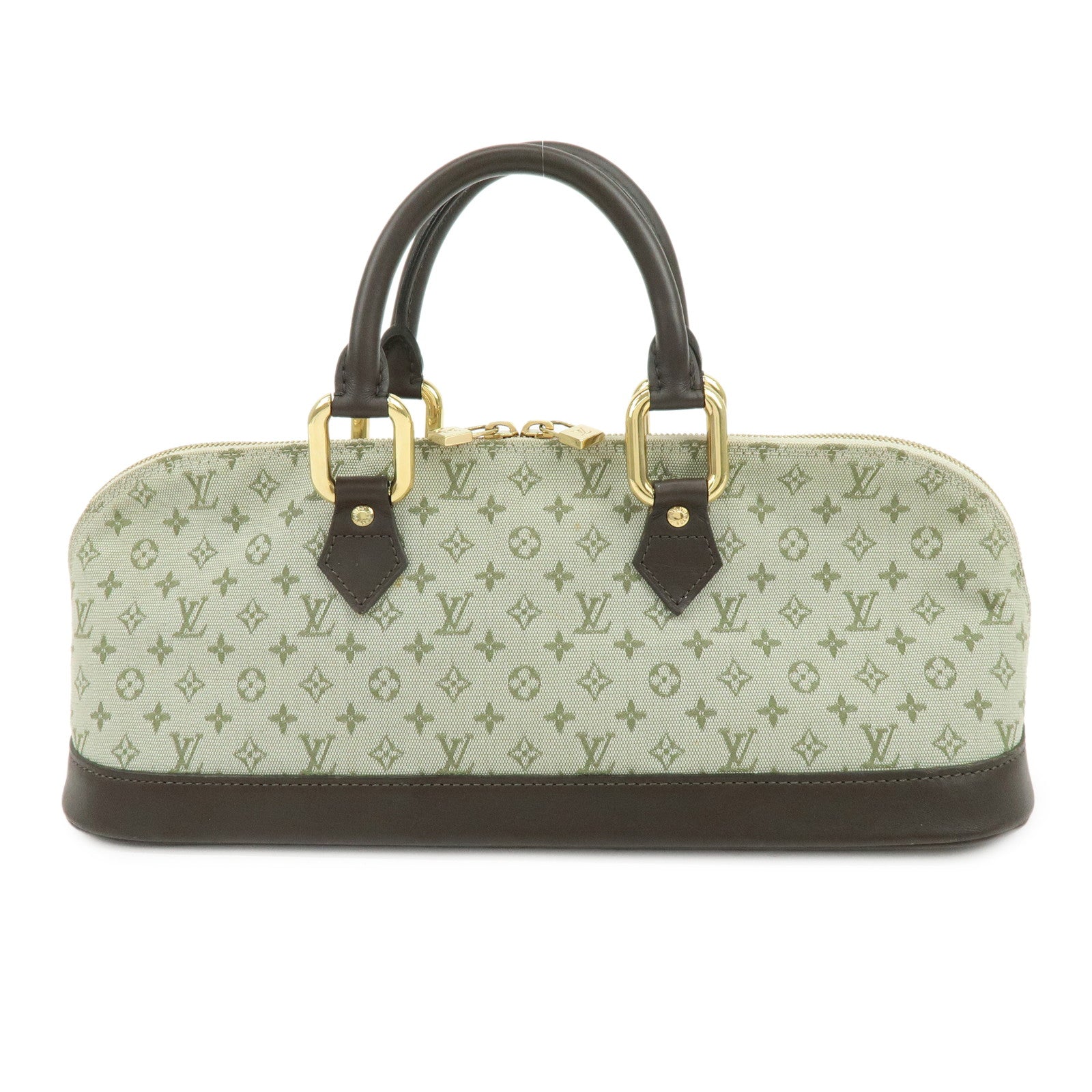 Louis Vuitton Monogram Mini Alma Long Hand Bag Khaki M92206