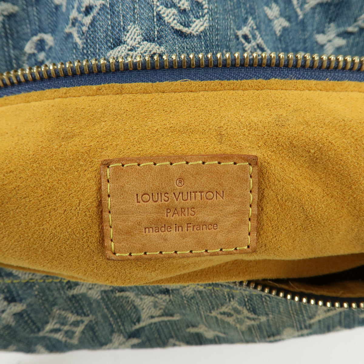 Louis Vuitton Monogram Denim Baggy GM Shoulder Bag Blue M95048
