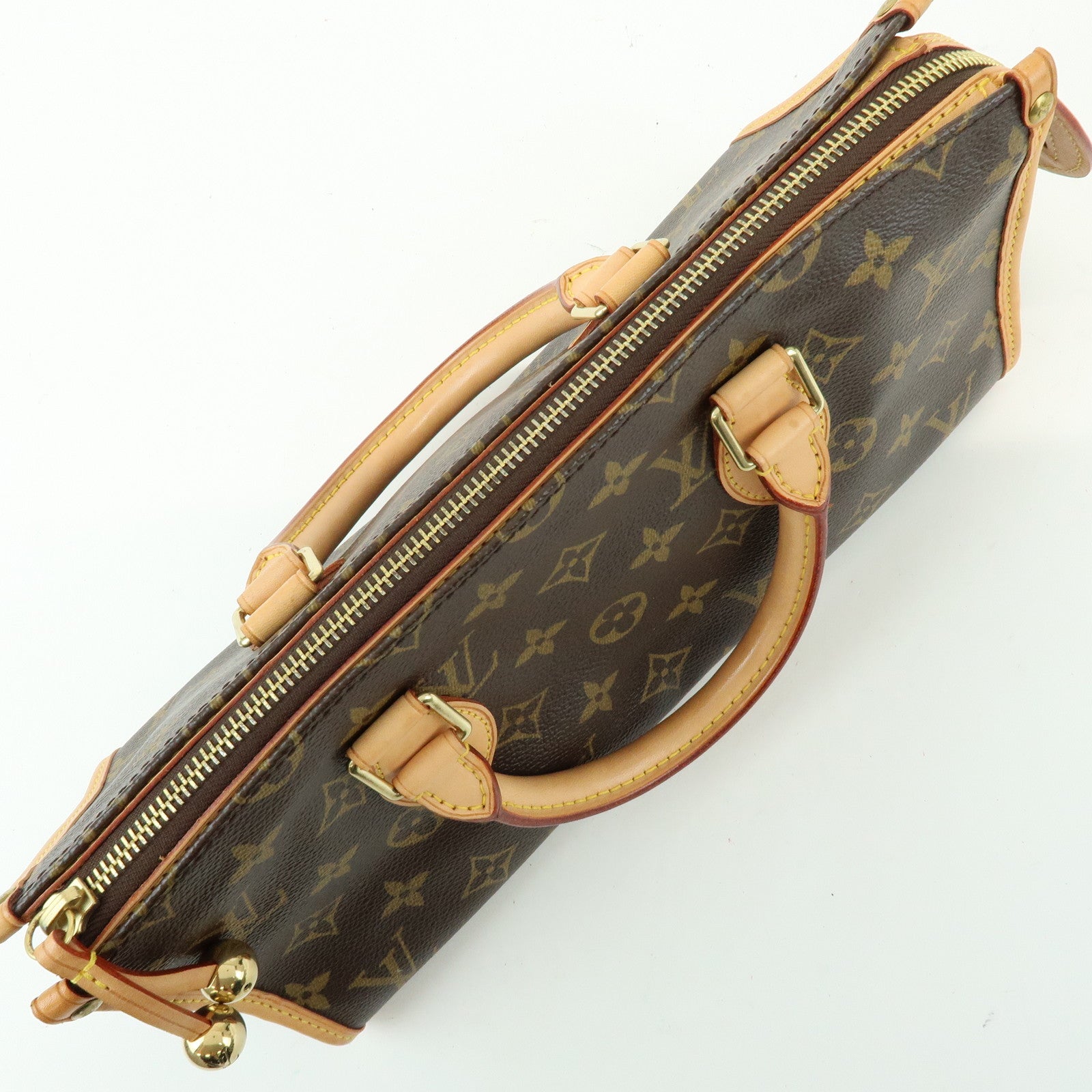 Louis Vuitton Monogram Popincourt Canvas Hand Bag Brown M40009
