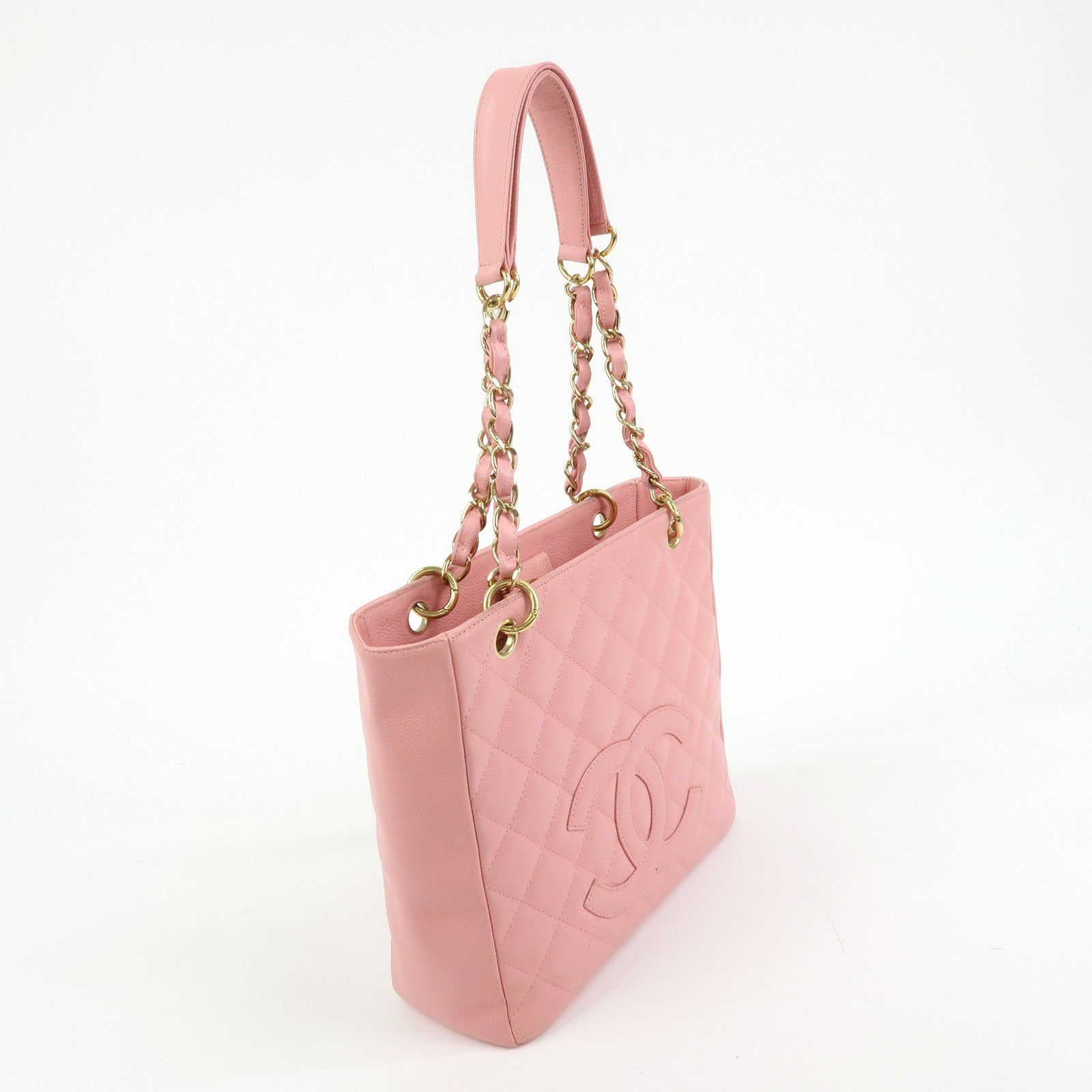 CHANEL COCO Mark Caviarskin PST Chain Tote Bag Shoulder Bag Pink