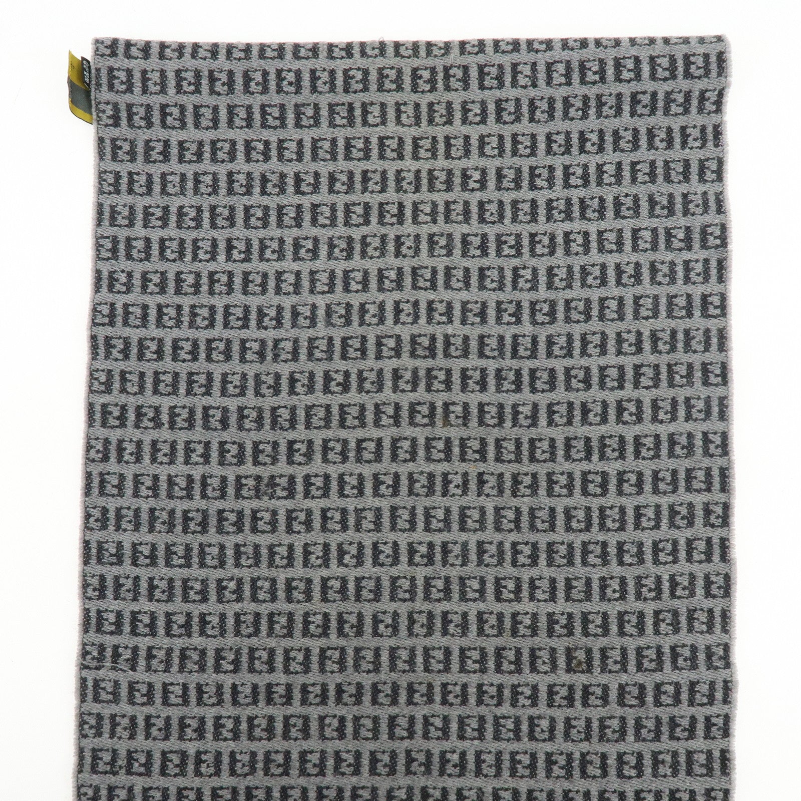 FENDI Set of 2 Zucca Zucchino Wool 100% Scarf Stole Black Gray