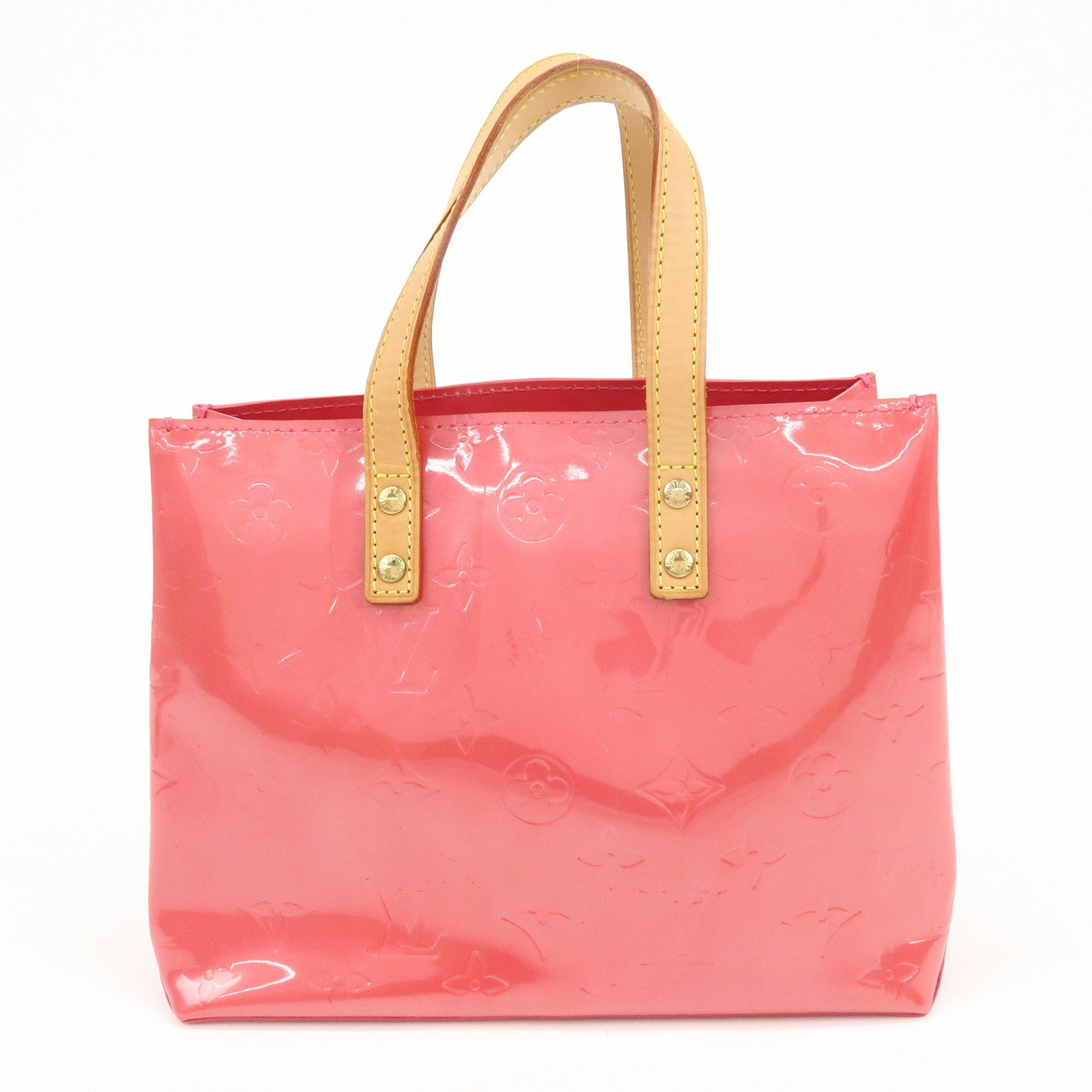Louis Vuitton Monogram Vernis Reade PM Hand Bag Framboise M9132F