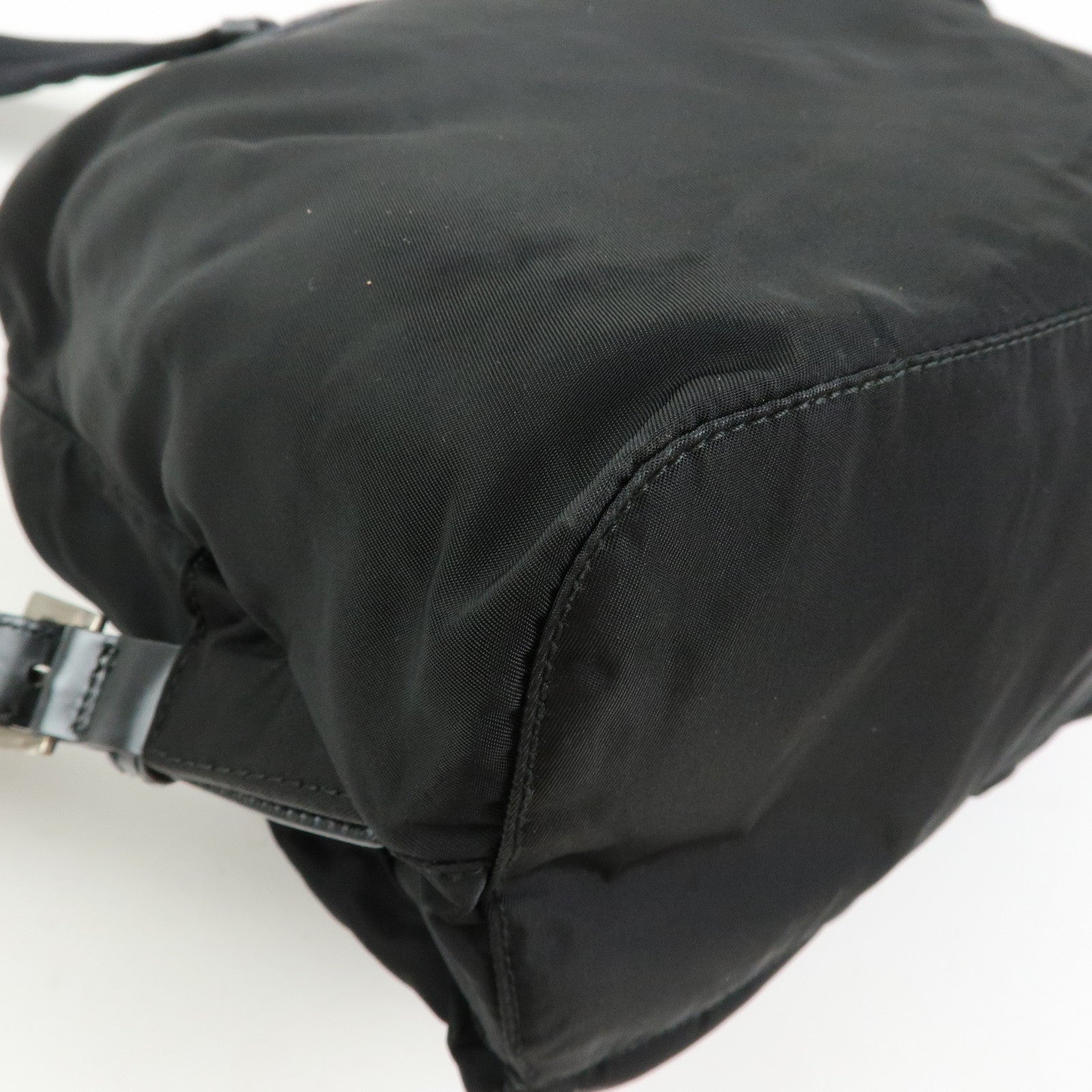 PRADA Triangle Logo Nylon Backpack Rucksack Black 1BZ005