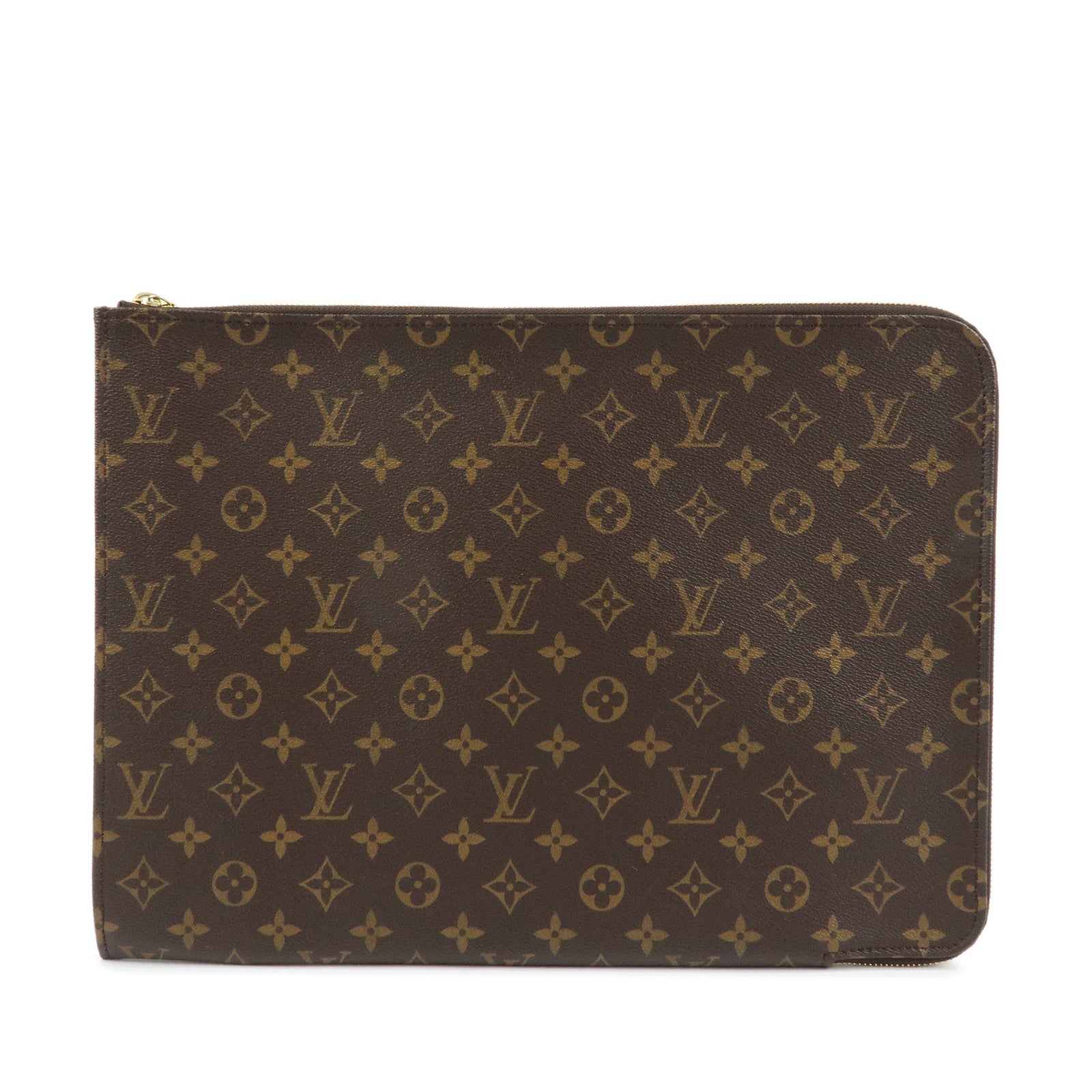 Louis Vuitton Monogram Posh Documents Clutch Bag Brown M53456