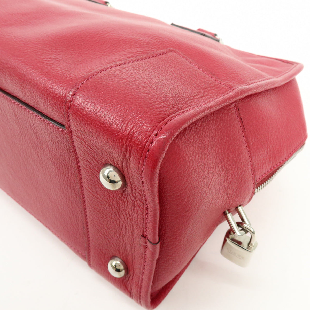LOEWE Anagram Amazona 36 Hand Bag Boston Bag Wine Red