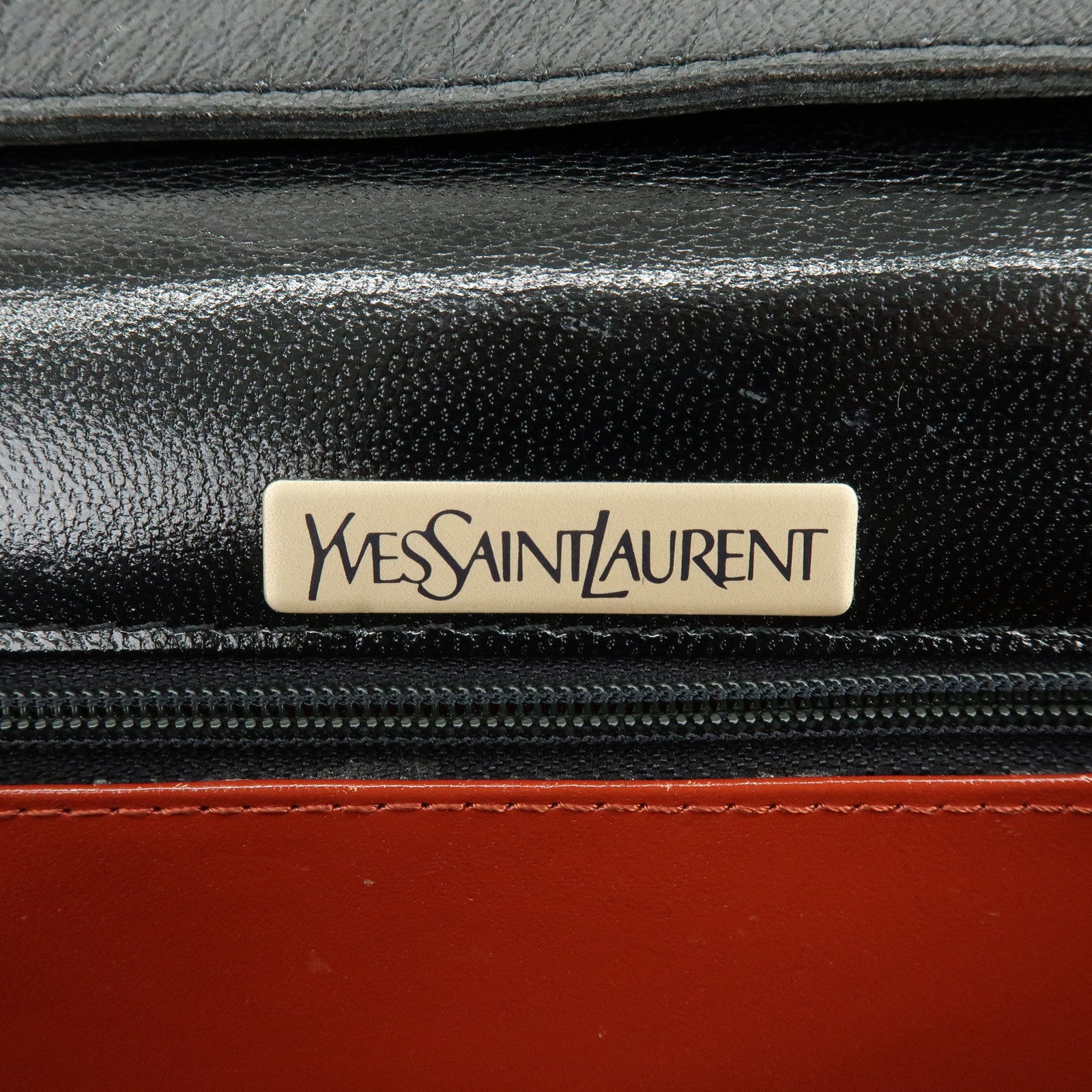 SAINT LAURENT PARIS Leather 2WAY Bag Hand Bag Shoulder Bag Black