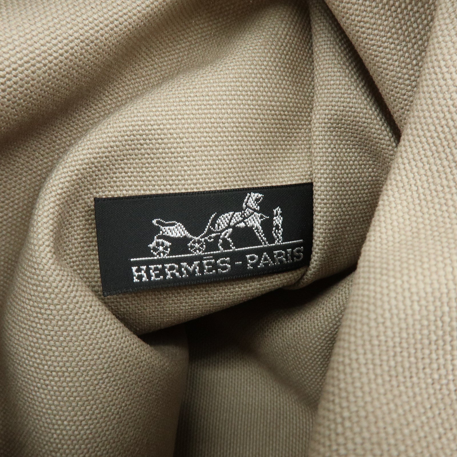 HERMES Yachting GM Canvas Flat Pouch Cosmetic Pouch Beige