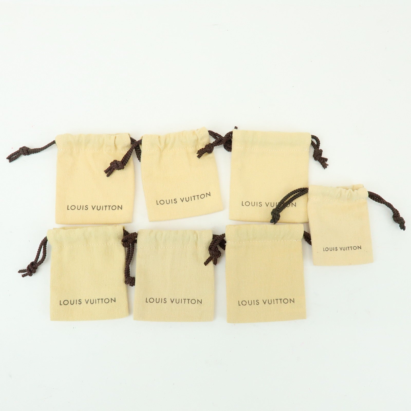 Loiuis Vuitton Set Of  32 Dust Bag Drawstring Style Beige Brown
