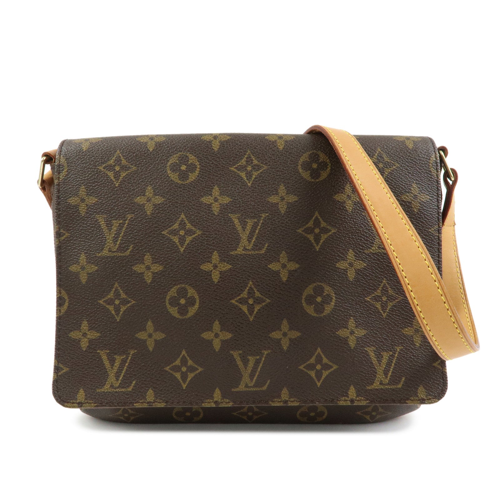 Louis Vuitton Monogram Musette Tango Short Shoulder Bag Brown M51257