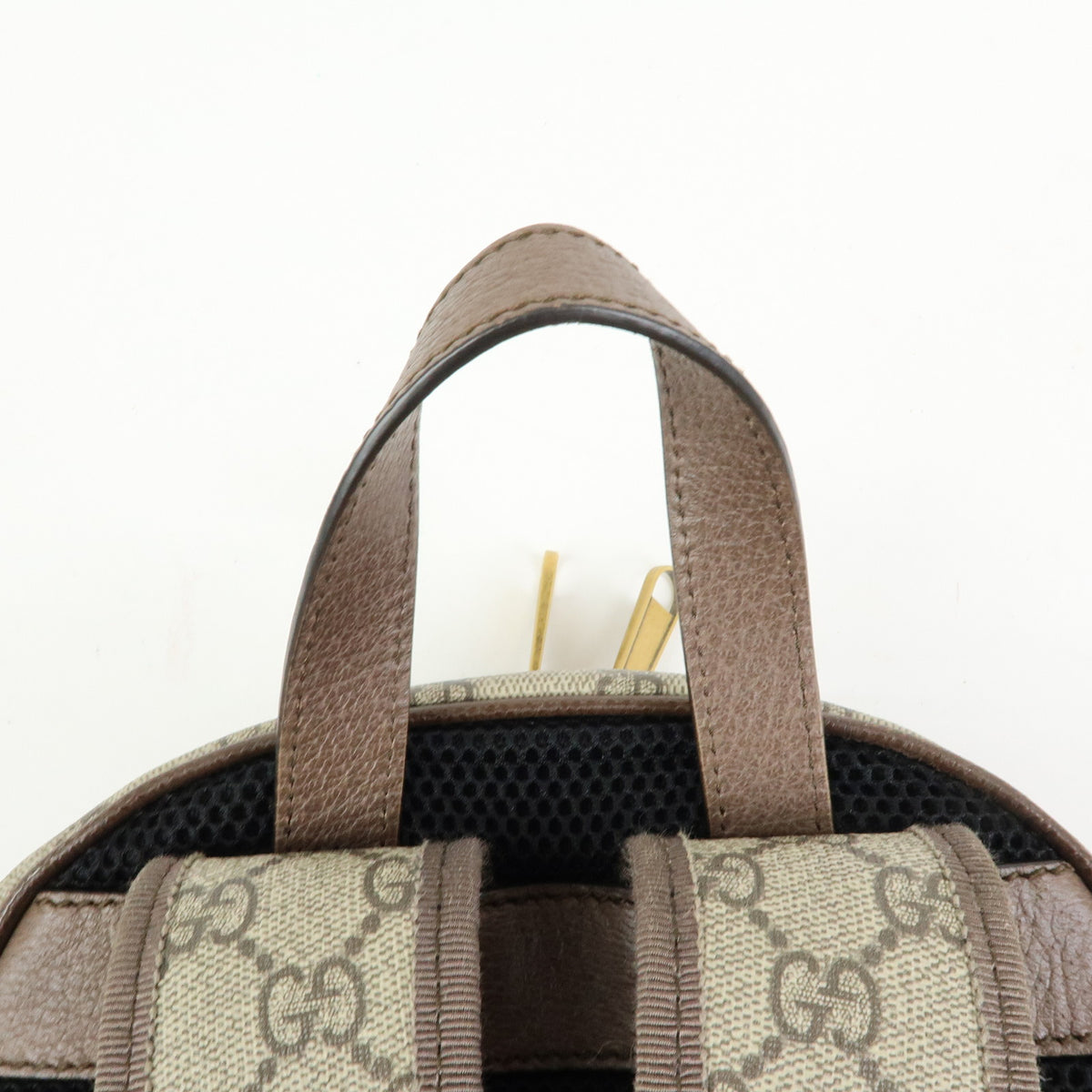 GUCCI Ophidia Sherry GG Supreme Leather Backpack Rucksack Beige 547965