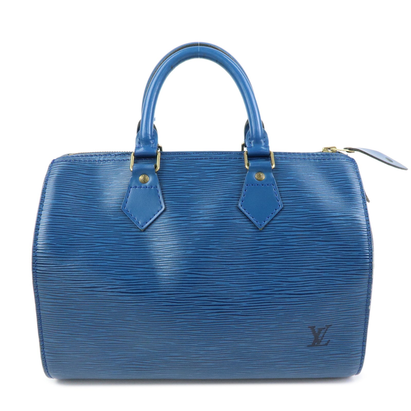 Louis Vuitton Epi Speedy 25 Hand Bag Boston Bag Toledo Blue M43015