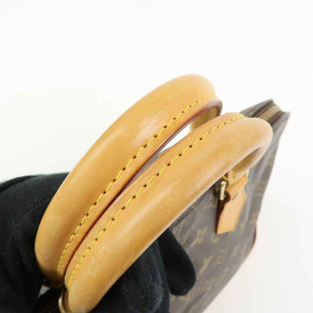 Louis Vuitton Monogram Alma Canvas Leather Hand Bag Brown M51130