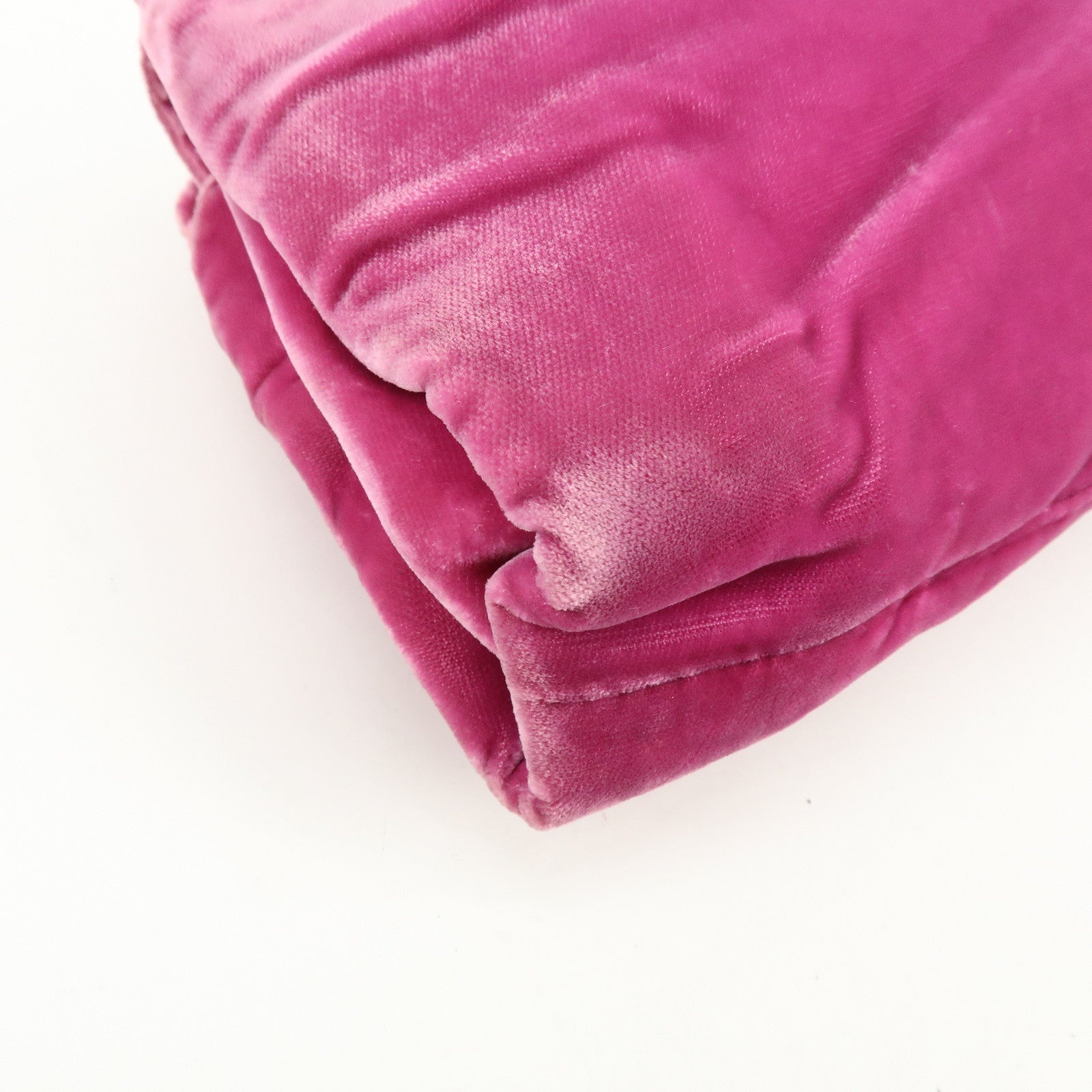 BVLGARI BVLGARI Velour Mini Clutch Bag Clutch Purse Pink