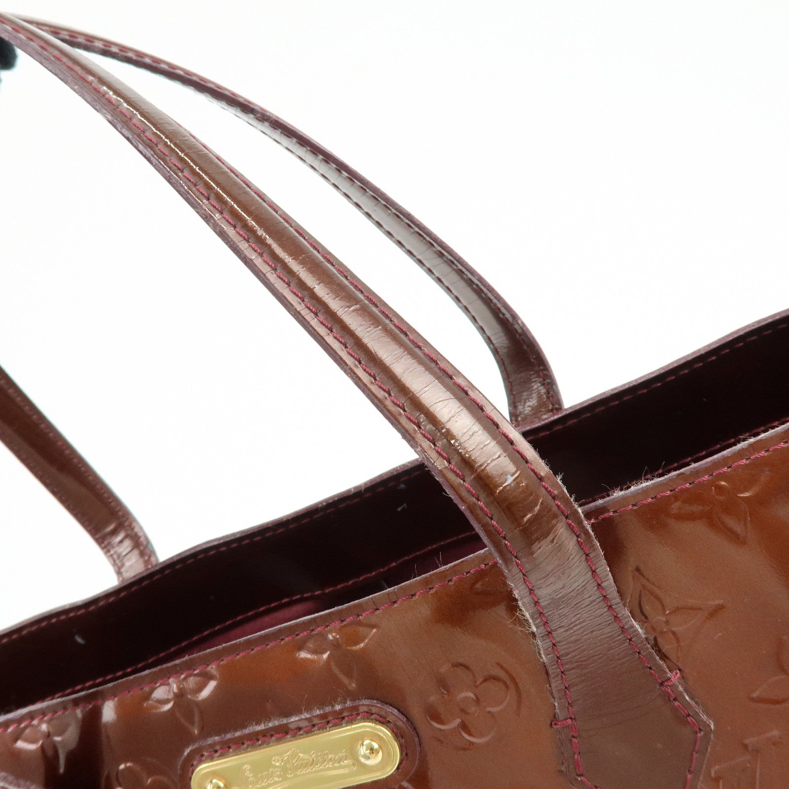 Louis Vuitton Monogram Vernis Wilshire MM Tote Bag Hand Bag M91646
