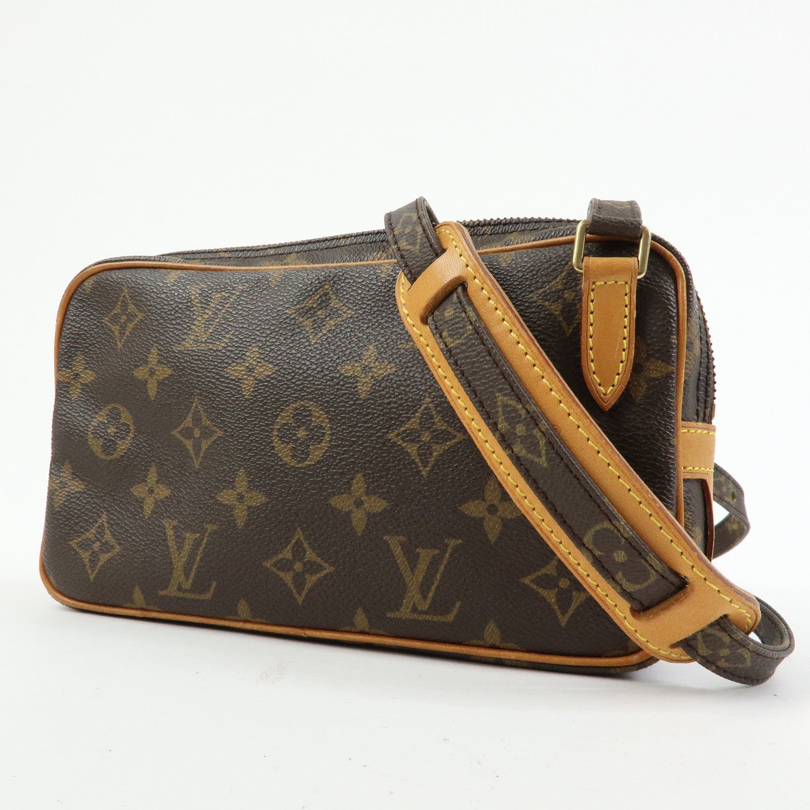Louis Vuitton Monogram Pochette Marly Bandouliere Bag Brown M51828