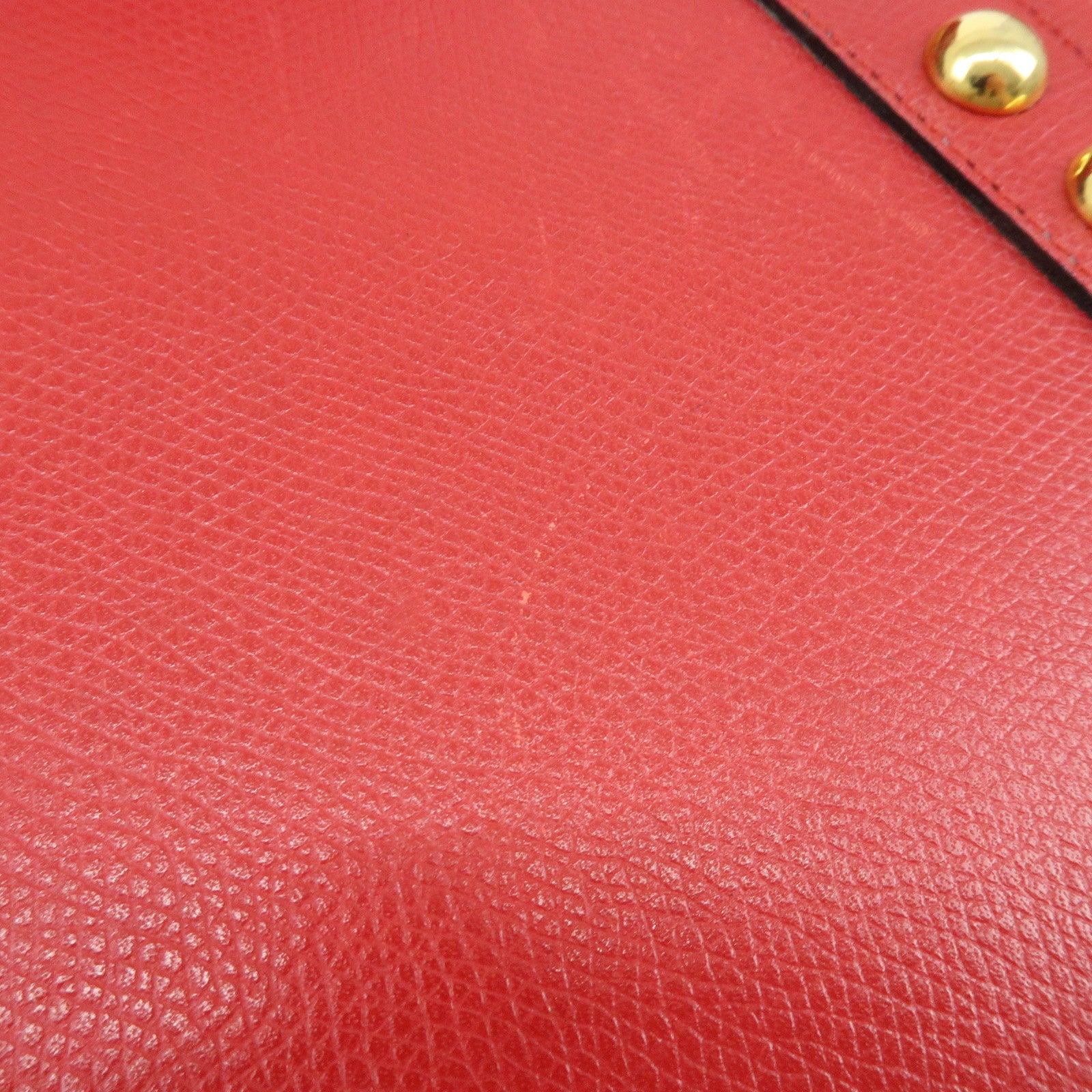 SAINT LAURENT PARIS Y-Line Leather Studs Shoulder Bag Crossbody Bag Red