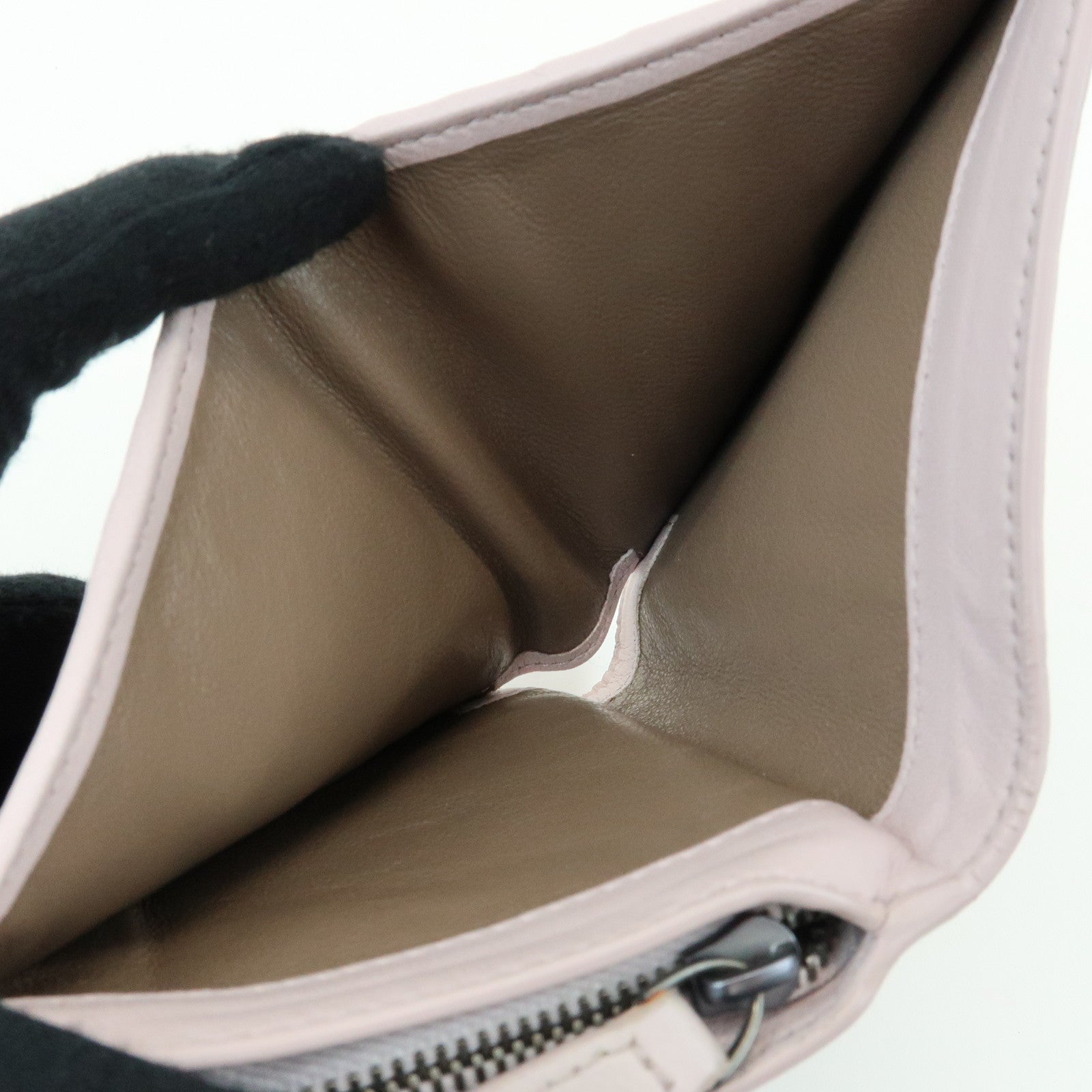 BOTTEGA VENETA Intrecciato Leather Bi-fold Comact Wallet Lavender