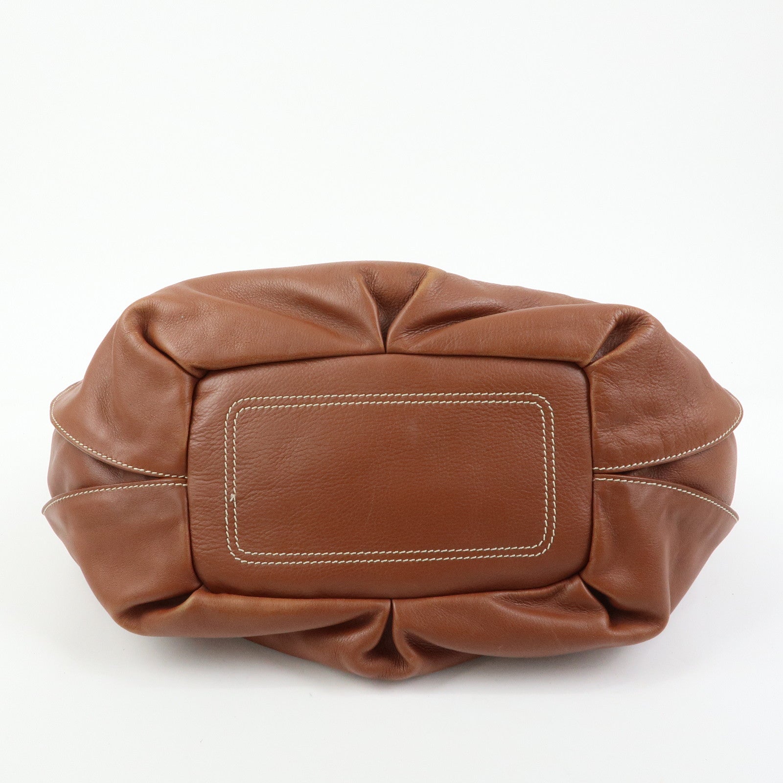 CELINE Bittersweet Leather Shoulder Bag Hand Bag Brown